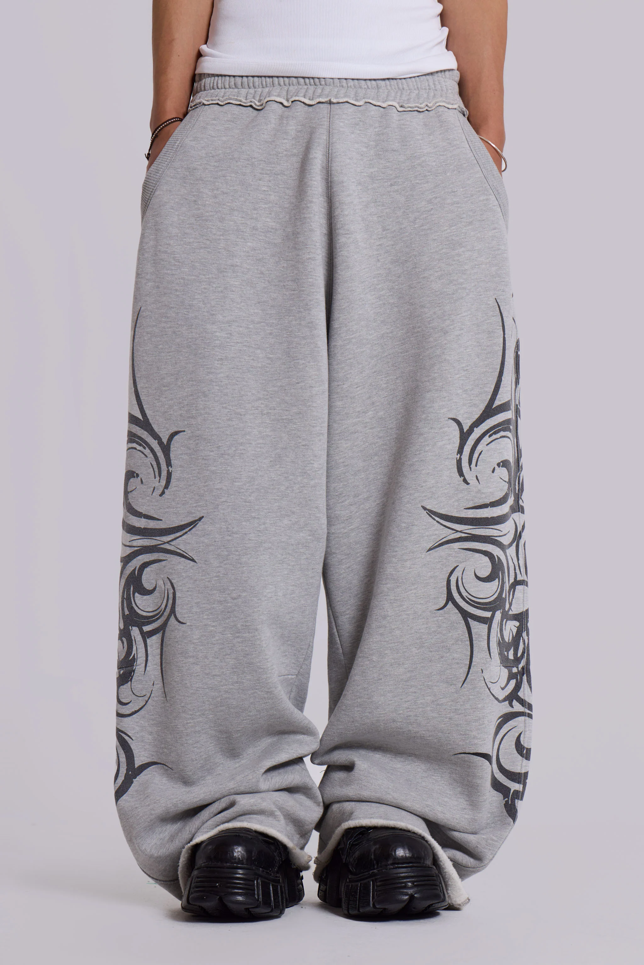 Grey Baggy Blade Joggers