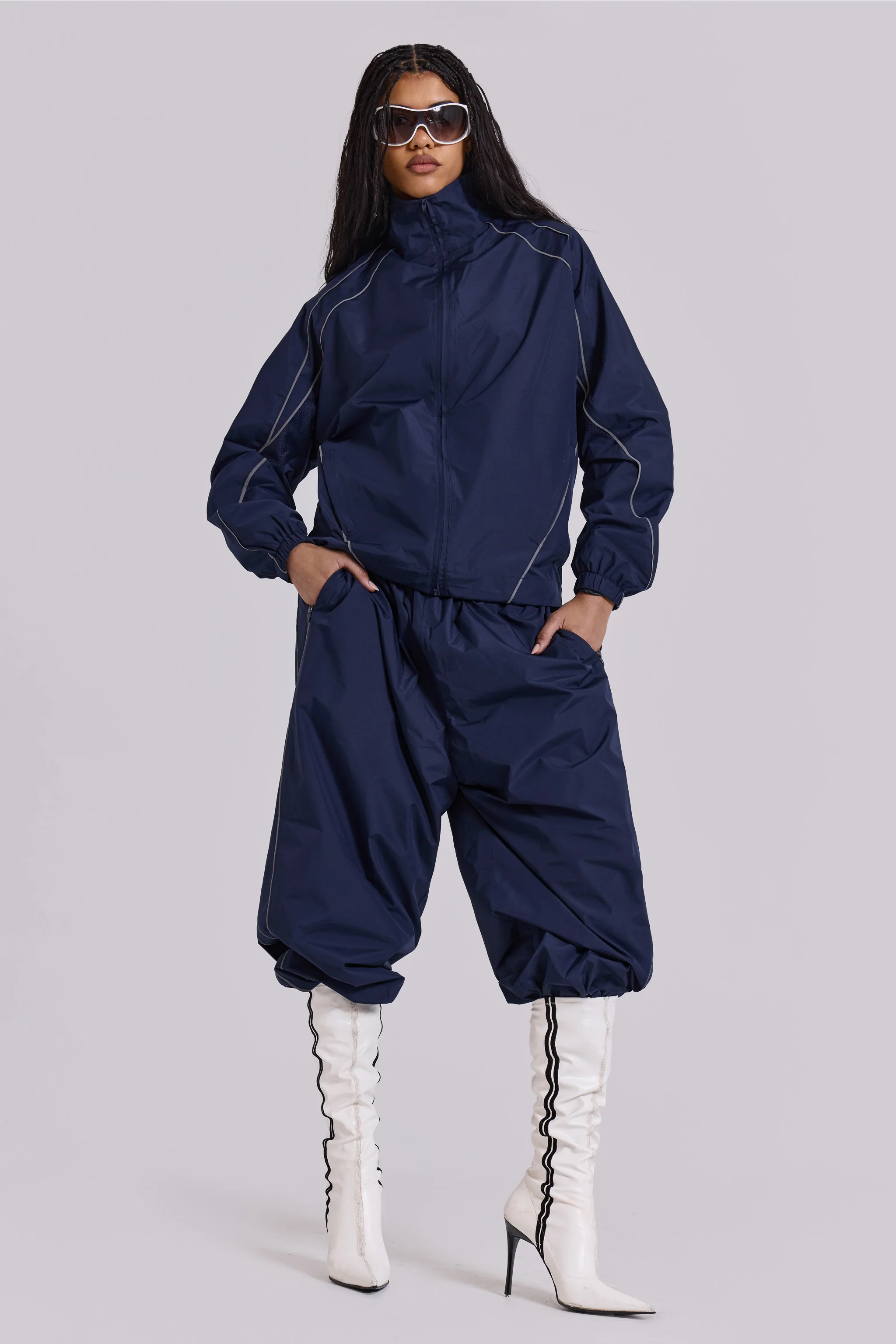 Navy Vapor Tracksuit Bottoms 6 Navy Vapor Tracksuit Bottoms