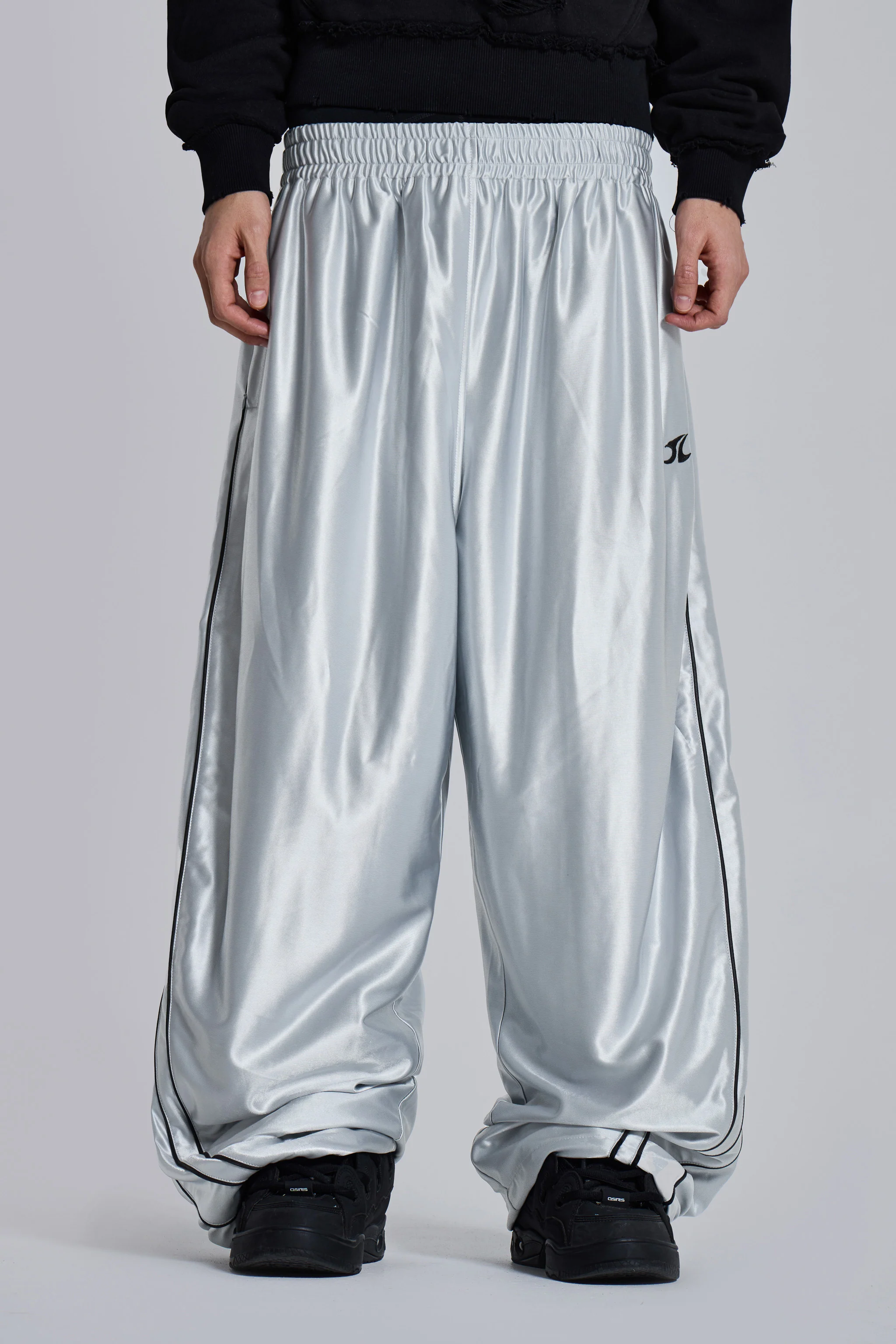 Silver Metallic Vapor Joggers 2 Silver Metallic Vapor Joggers