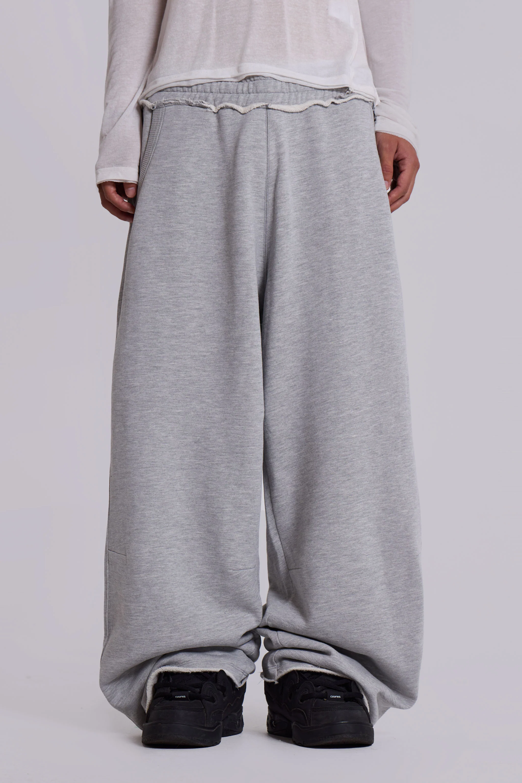 Grey Marl Baggy Monster Joggers