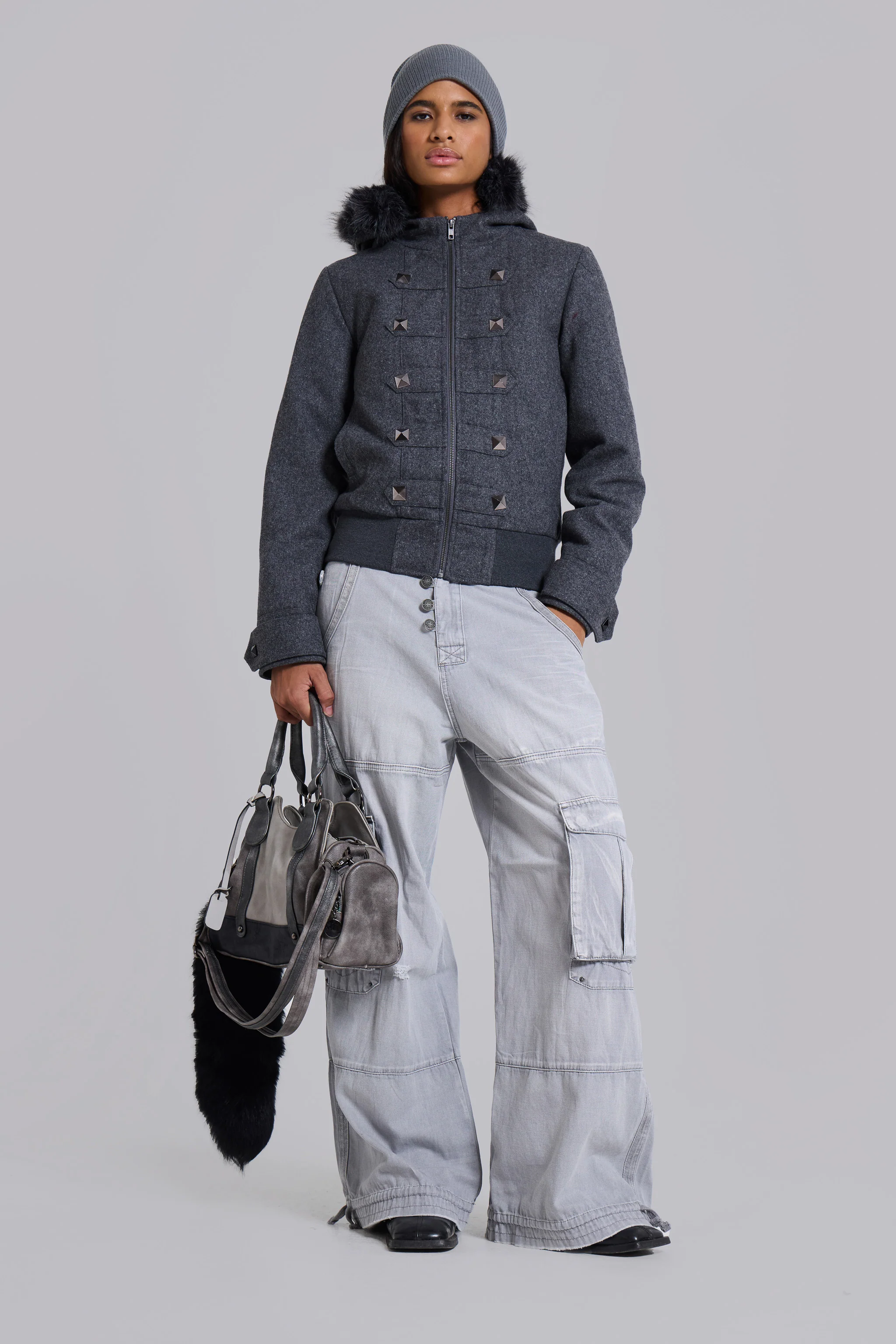 Marl Military Hooded Jacket