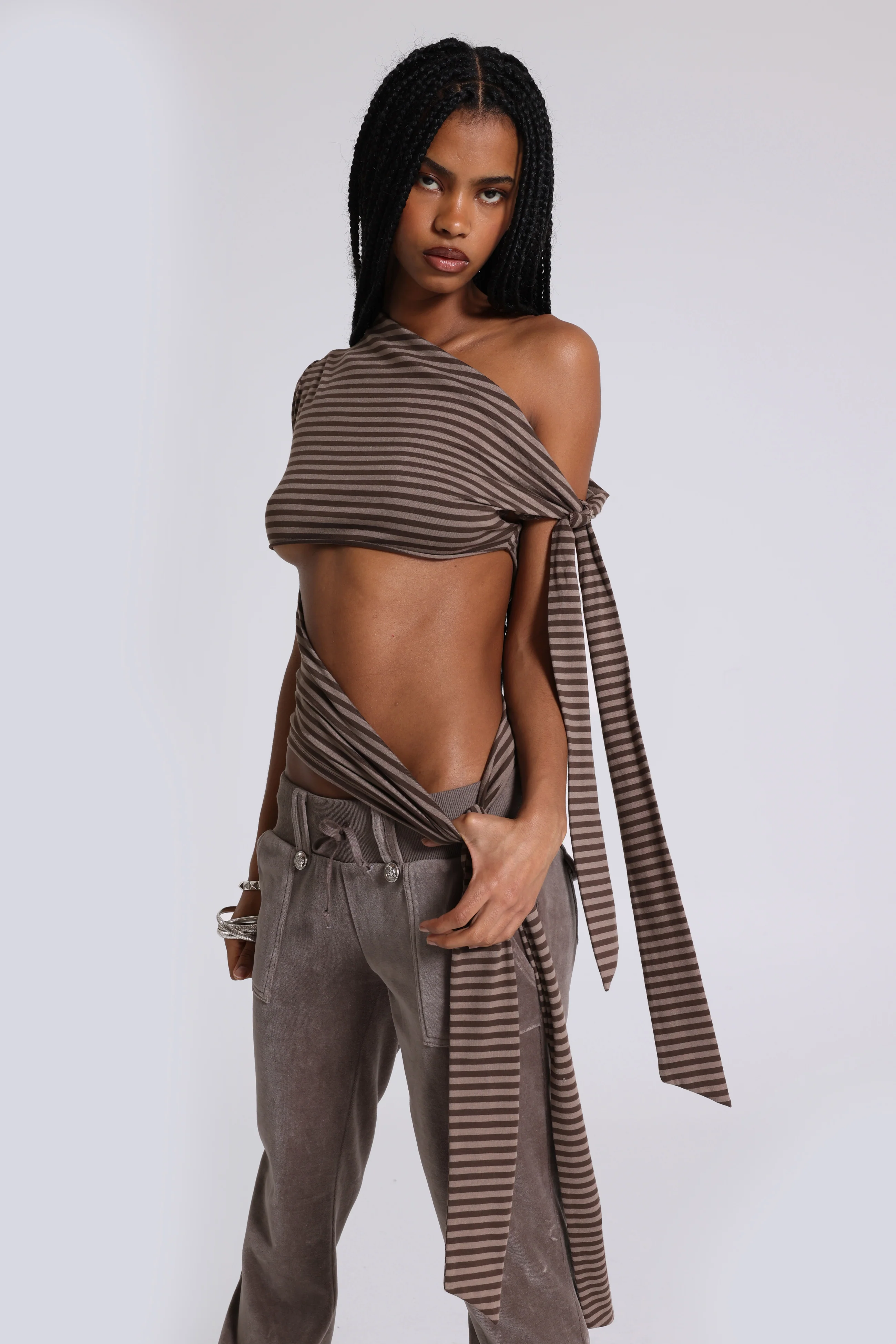 Mena Asymmetric Top in Brown 6 Mena Asymmetric Top in Brown