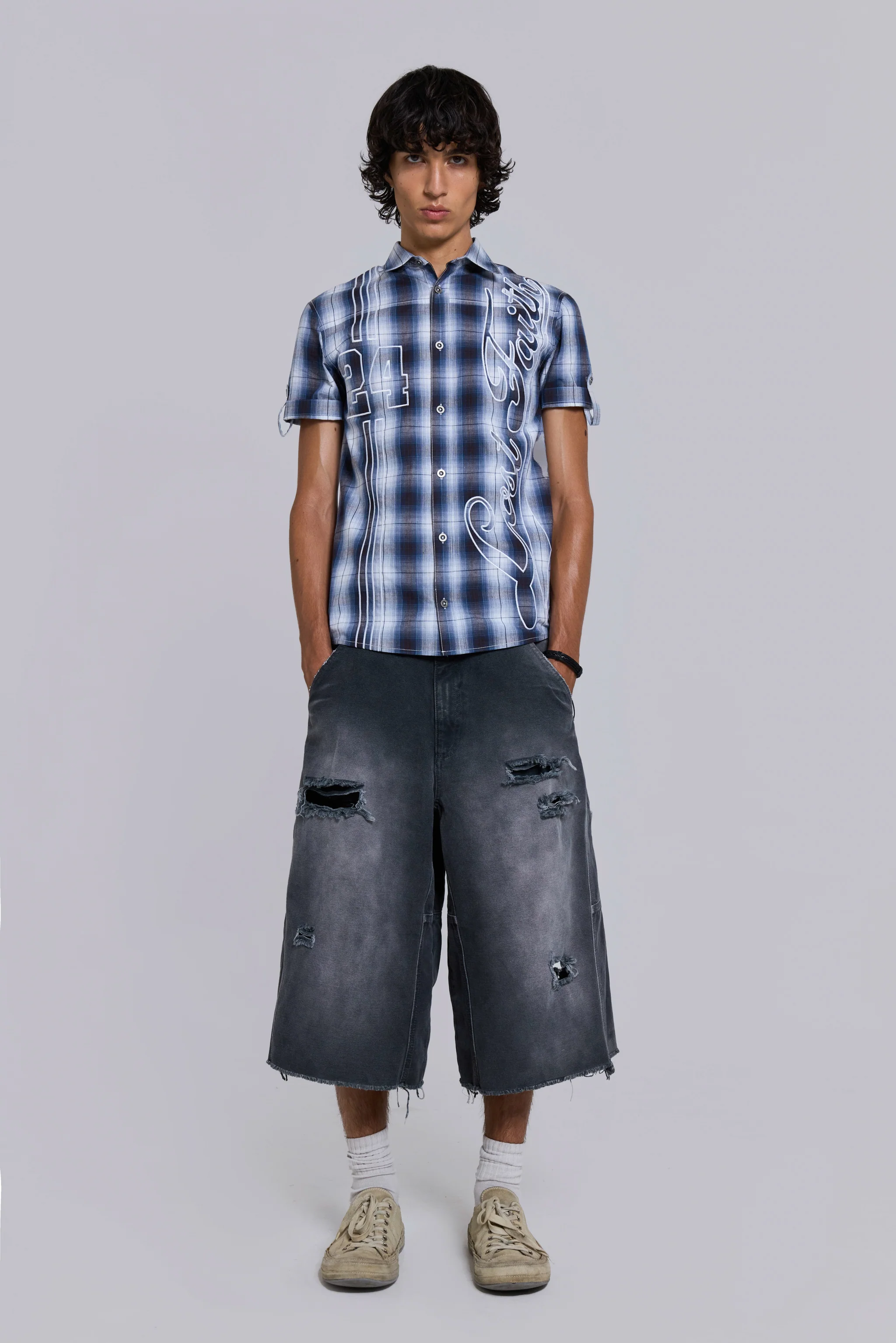 Skate Distressed Carpenter Shorts 3 Skate Distressed Carpenter Shorts