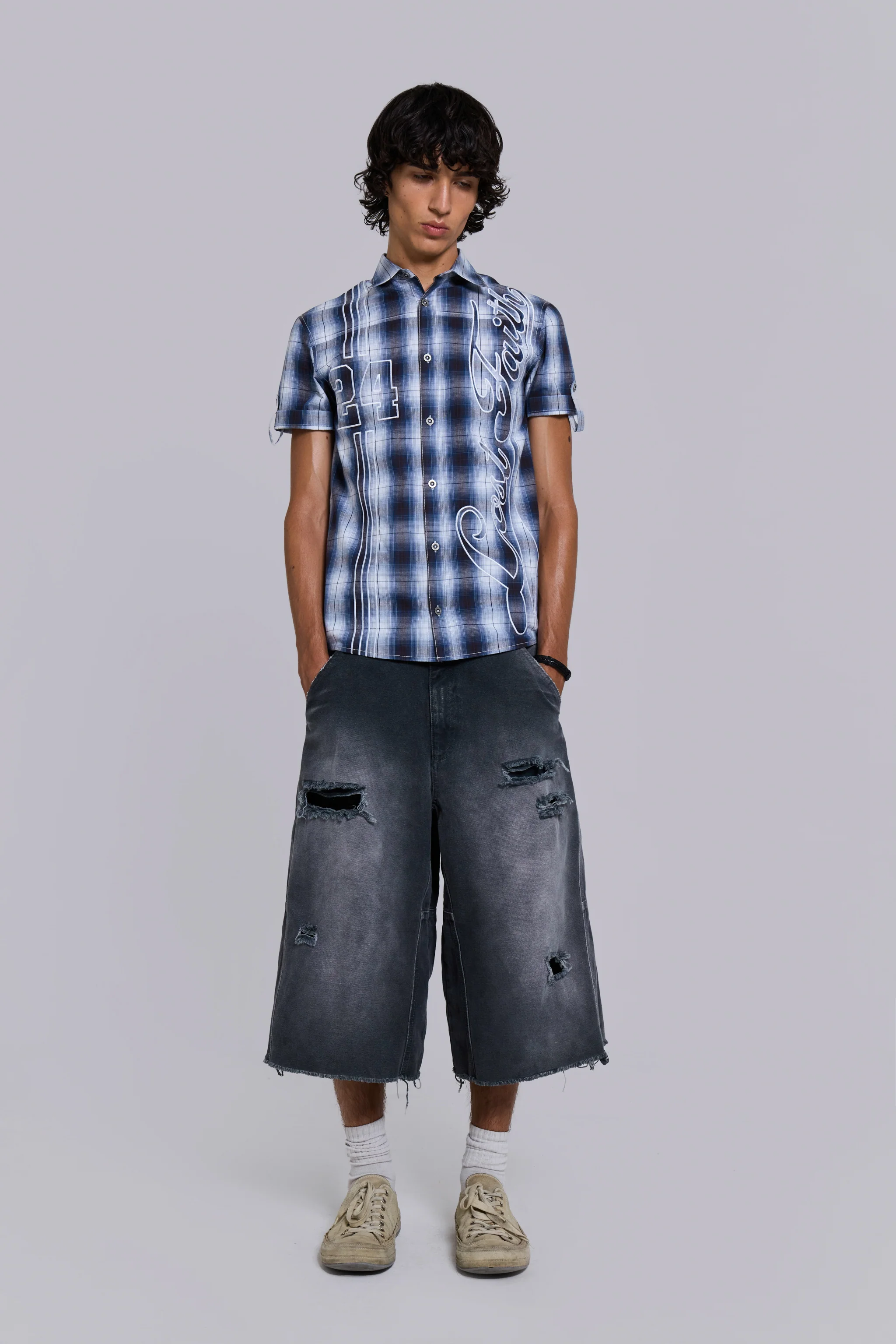 Skate Distressed Carpenter Shorts 5 Skate Distressed Carpenter Shorts
