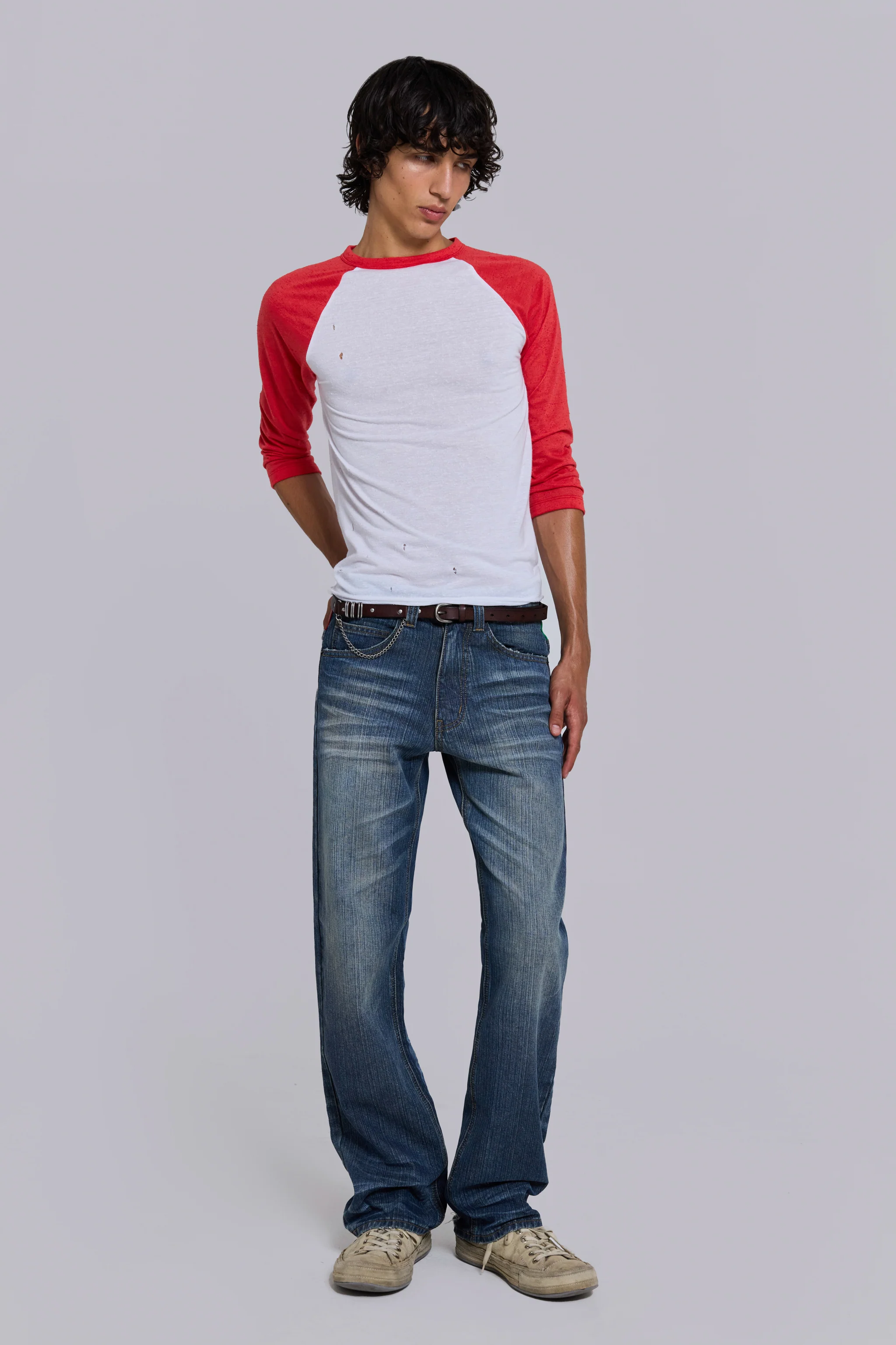 Red Los Angeles Raglan Top 2 Red Los Angeles Raglan Top