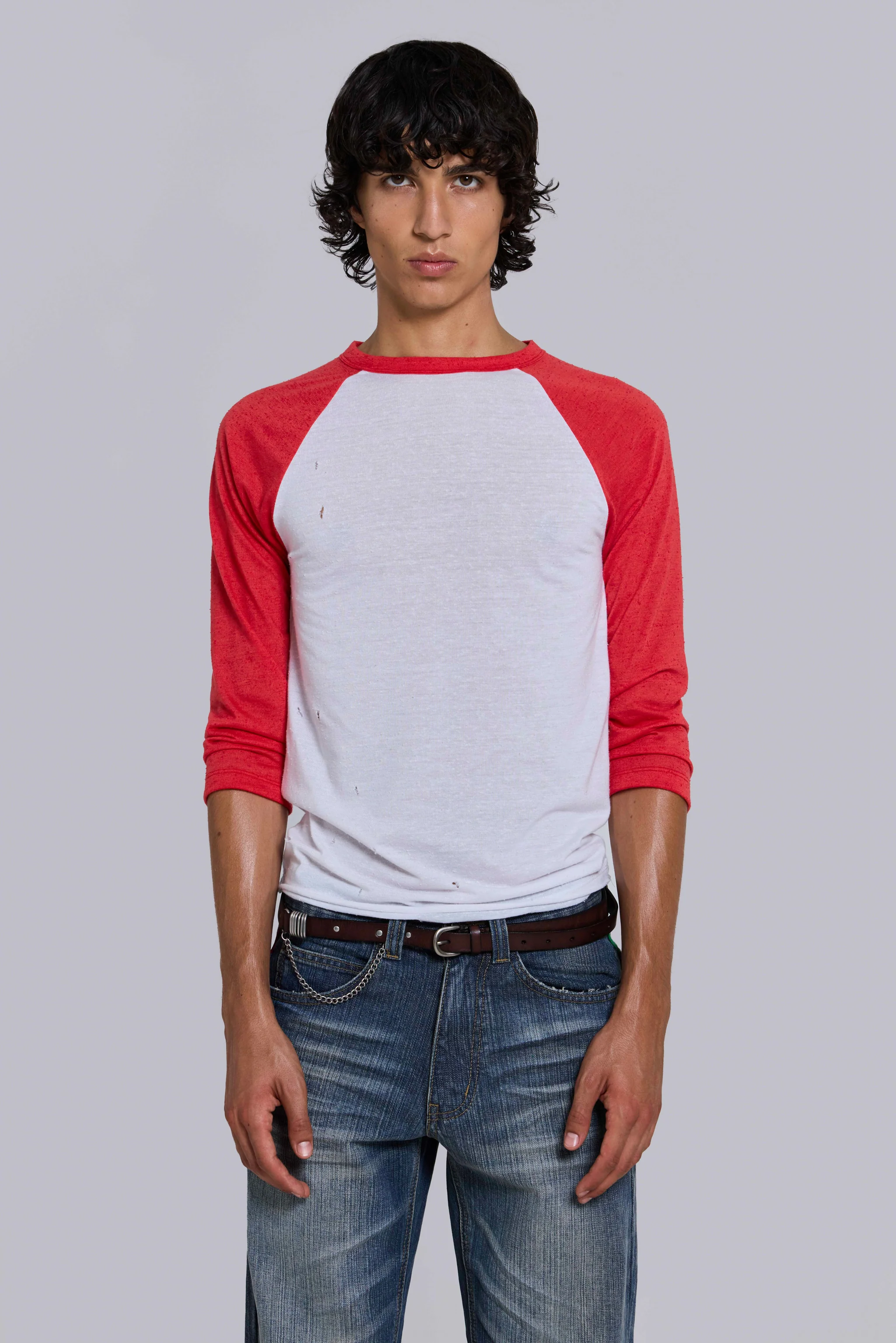 Red Los Angeles Raglan Top 3 Red Los Angeles Raglan Top