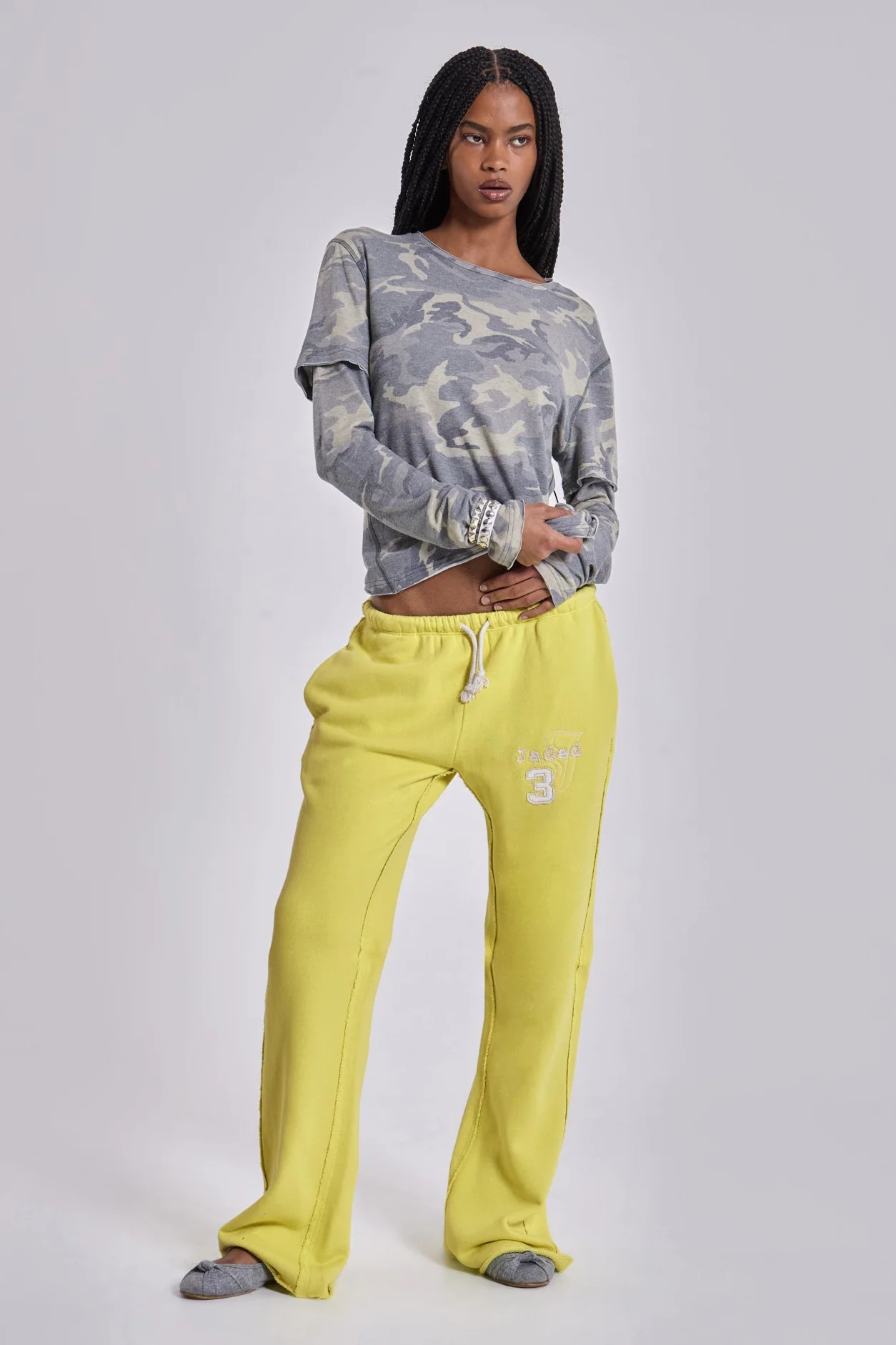 Cleo Slouchy Bootcut Jogger in Neon 11 Cleo Slouchy Bootcut Jogger in Neon