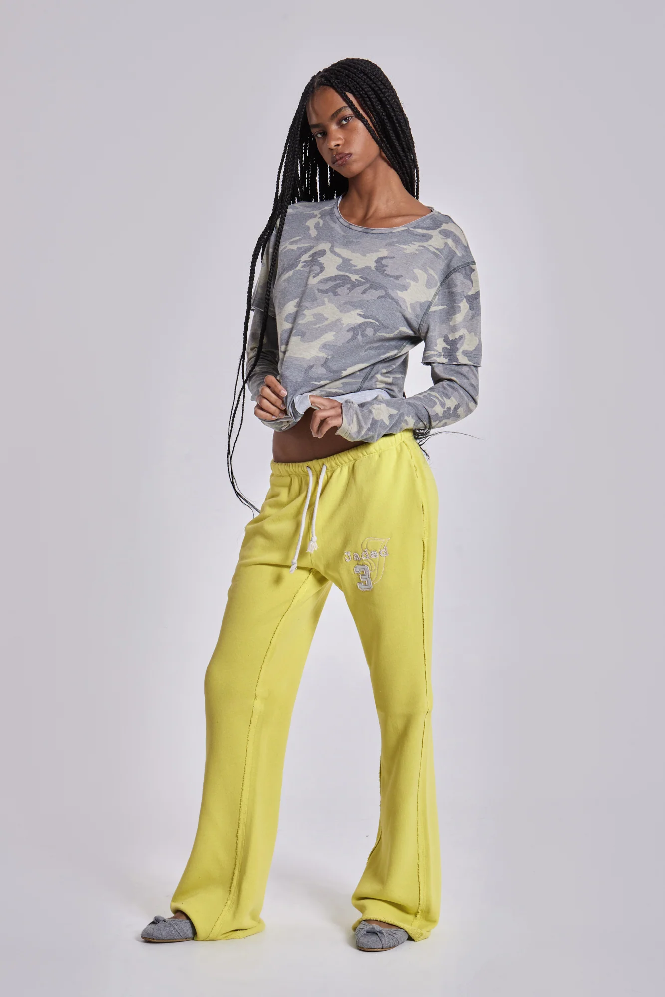 Cleo Slouchy Bootcut Jogger in Neon 15 Cleo Slouchy Bootcut Jogger in Neon