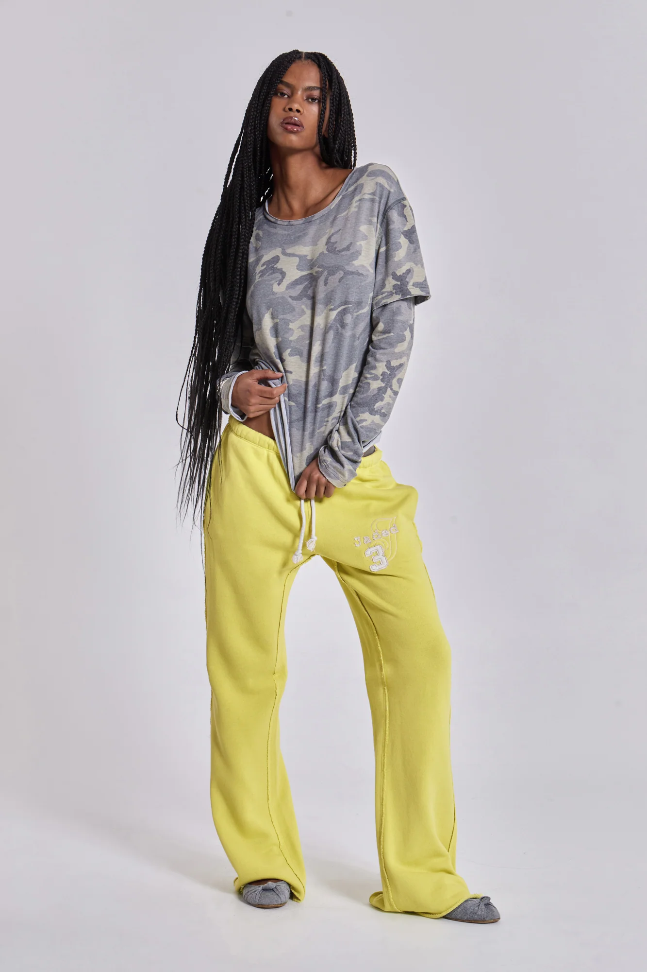 Cleo Slouchy Bootcut Jogger in Neon 18 Cleo Slouchy Bootcut Jogger in Neon