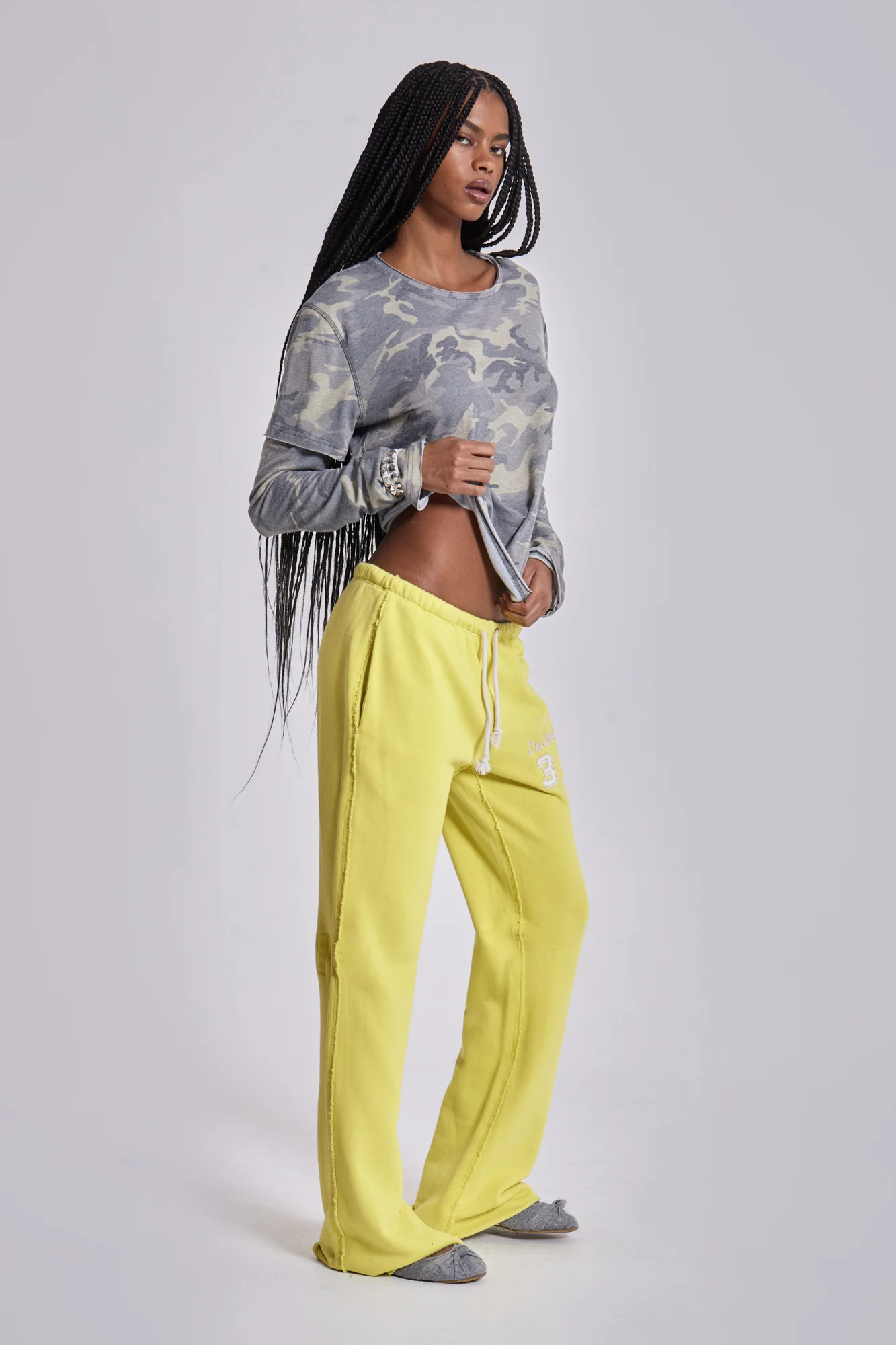 Cleo Slouchy Bootcut Jogger in Neon 19 Cleo Slouchy Bootcut Jogger in Neon