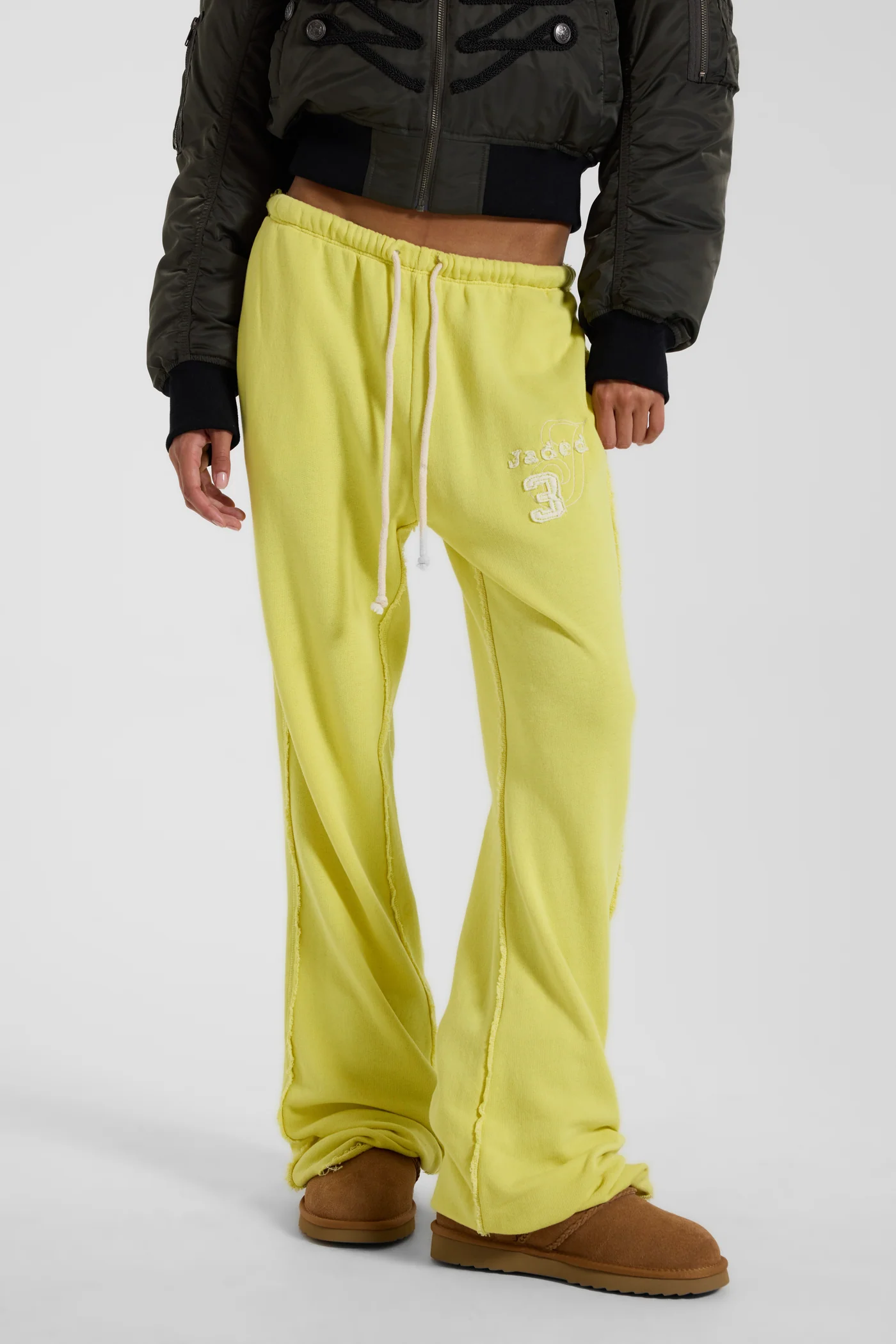 Cleo Slouchy Bootcut Jogger in Neon 2 Cleo Slouchy Bootcut Jogger in Neon