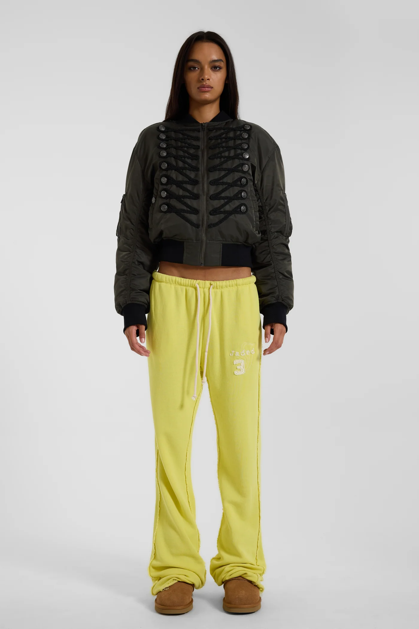 Cleo Slouchy Bootcut Jogger in Neon 3 Cleo Slouchy Bootcut Jogger in Neon