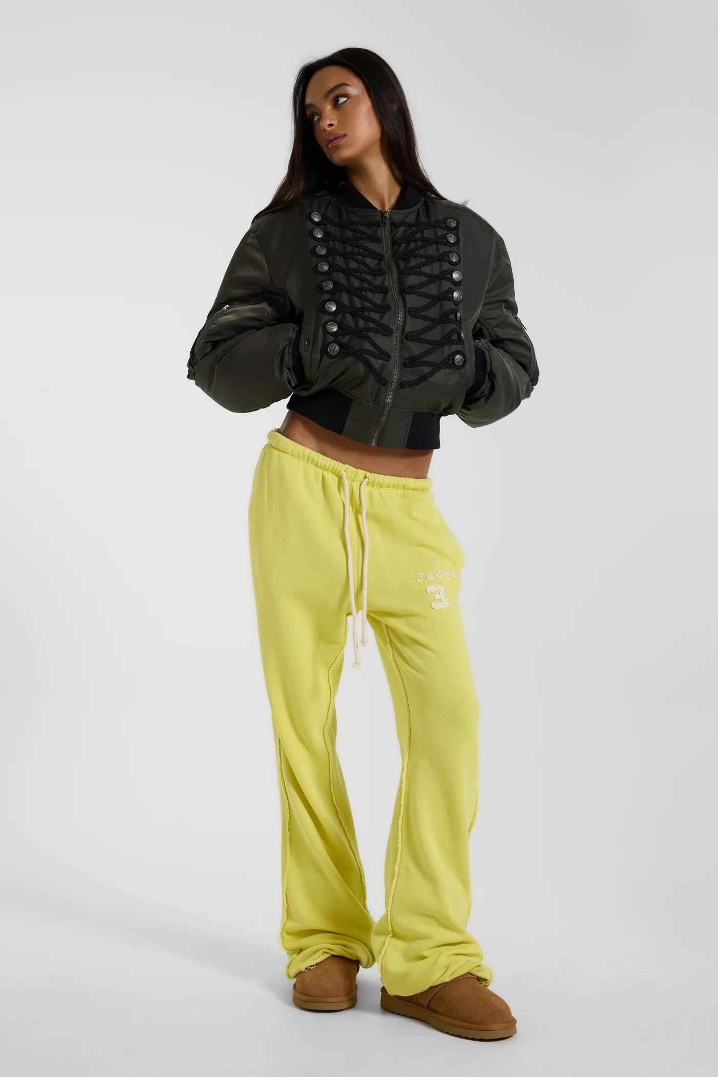 Cleo Slouchy Bootcut Jogger in Neon 5 Cleo Slouchy Bootcut Jogger in Neon
