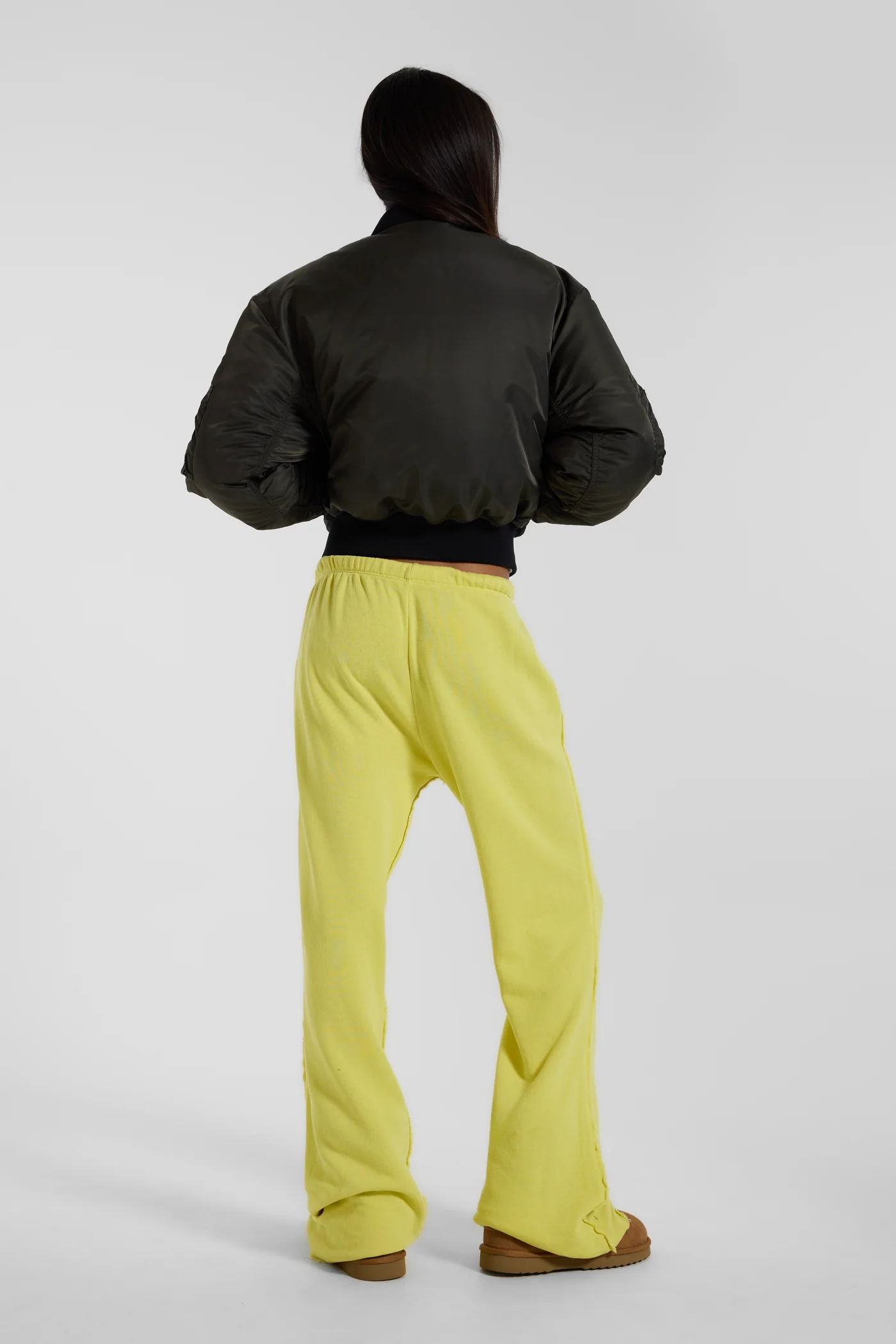 Cleo Slouchy Bootcut Jogger in Neon 7 Cleo Slouchy Bootcut Jogger in Neon