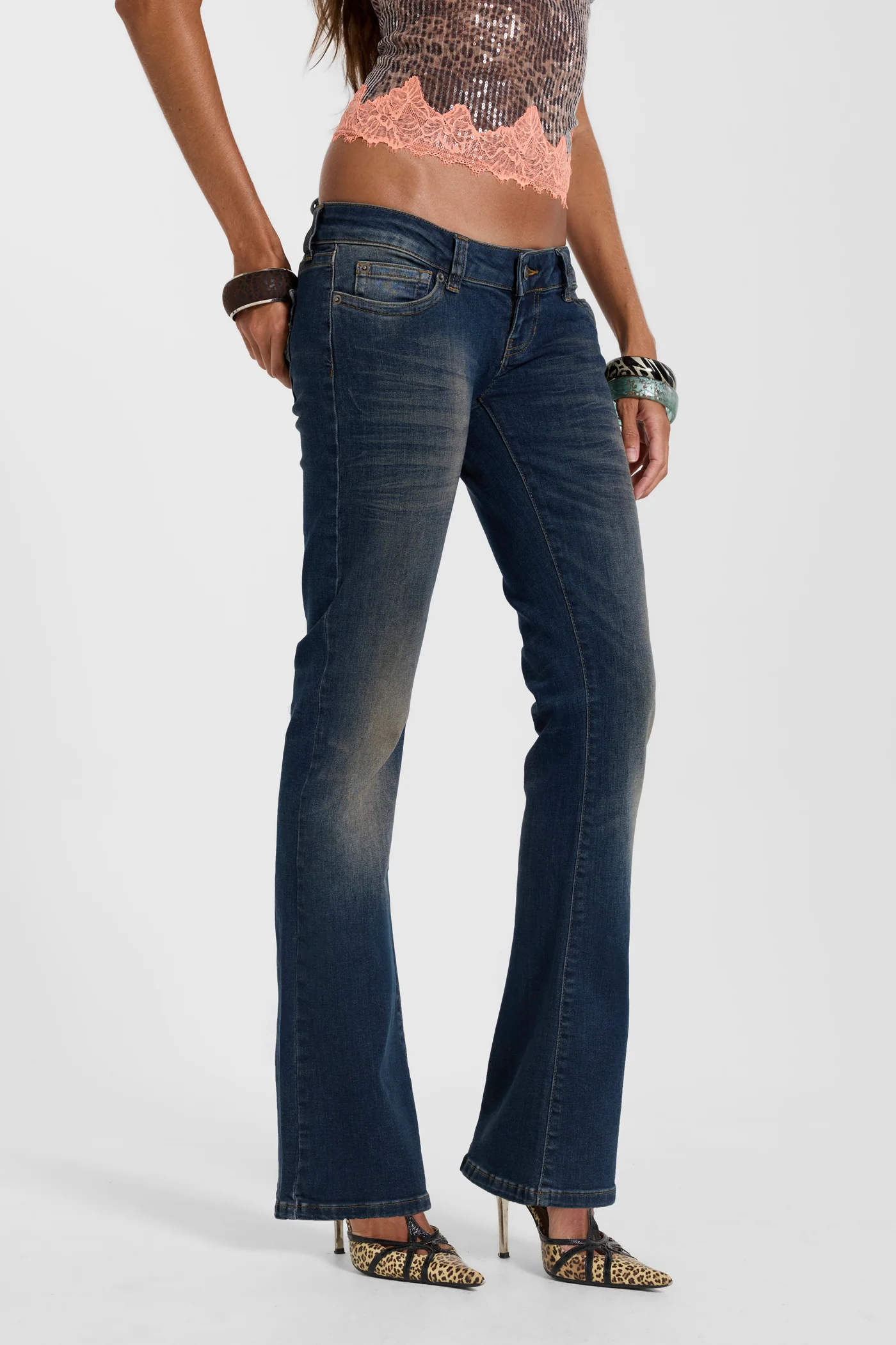 Kelsey Low Rise Slim Fit Bootcut Jeans in Dark Wash 2 Kelsey Low Rise Slim Fit Bootcut Jeans in Dark Wash