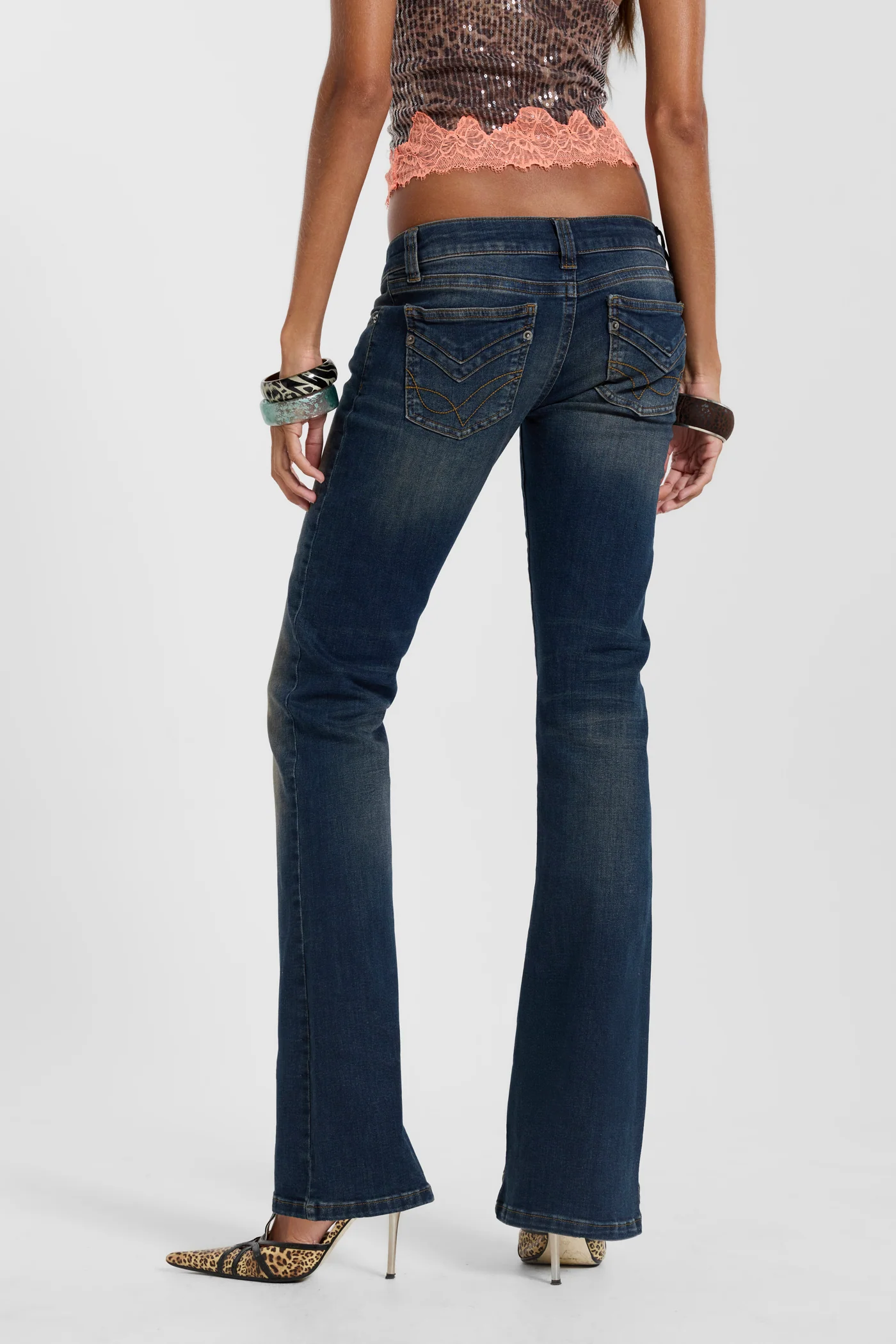 Kelsey Low Rise Slim Fit Bootcut Jeans in Dark Wash 3 Kelsey Low Rise Slim Fit Bootcut Jeans in Dark Wash