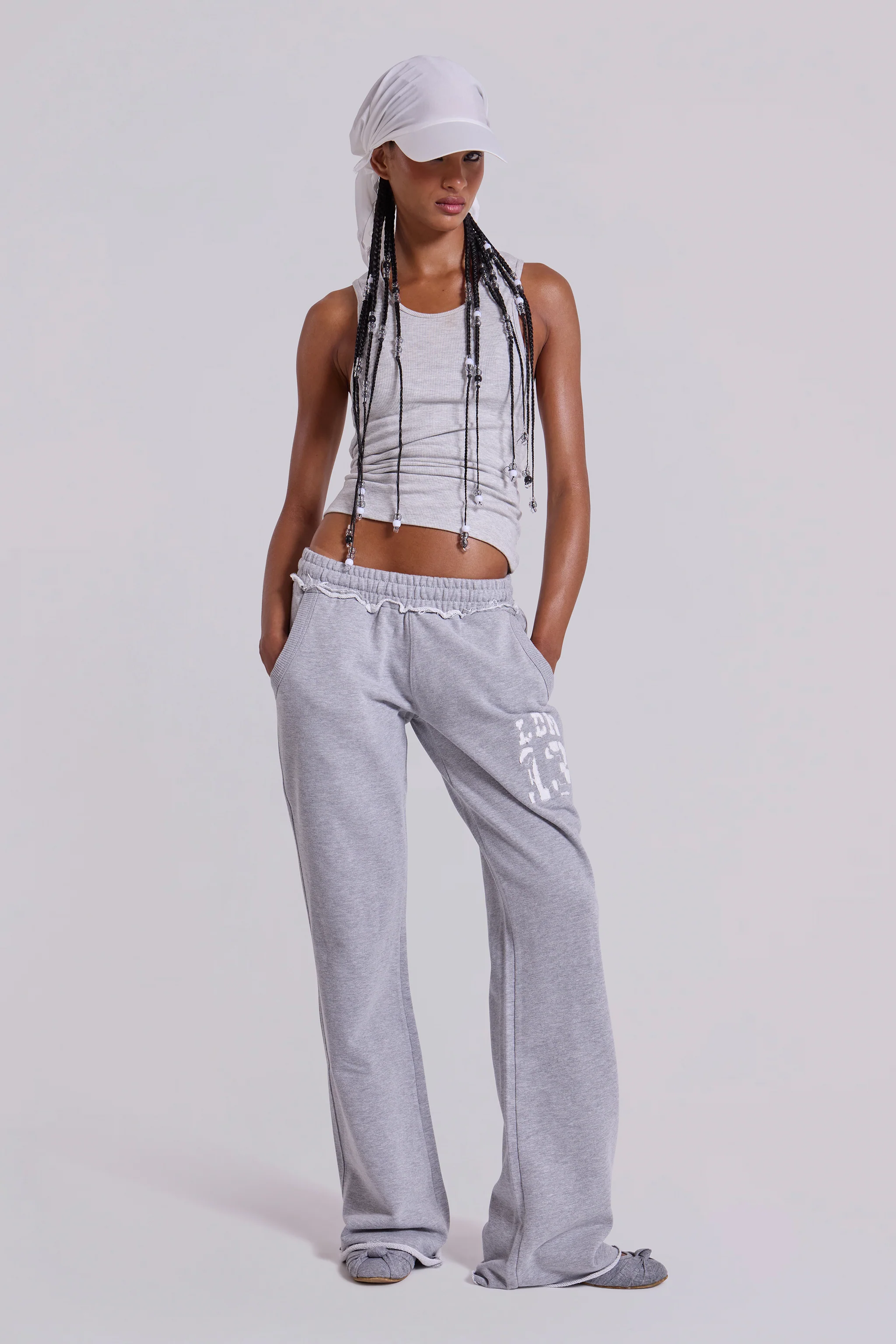 13 Grey Marl Bootcut Monster Joggers