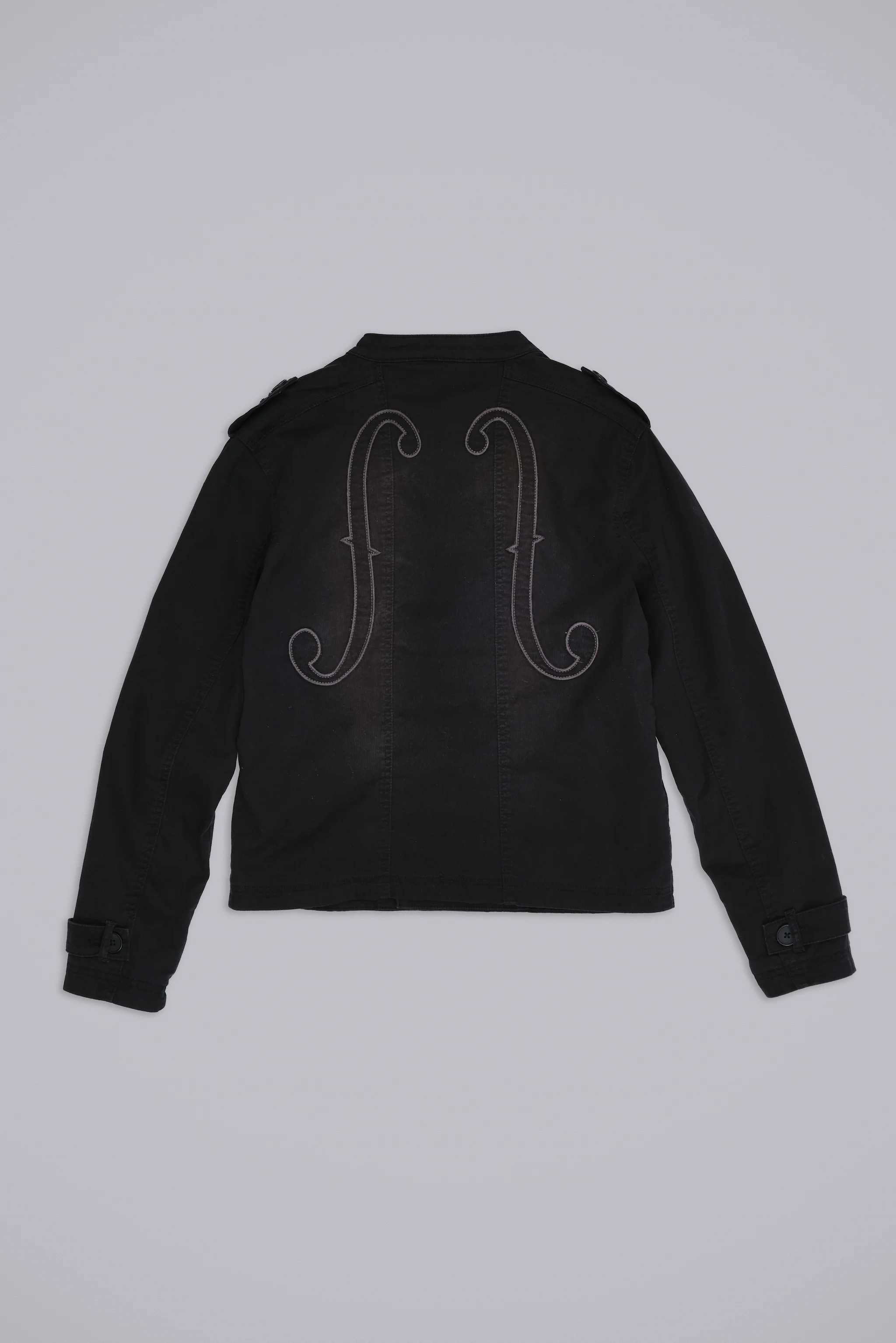 Violin Double Breasted Military Jacket 2 Violin Double Breasted Military Jacket