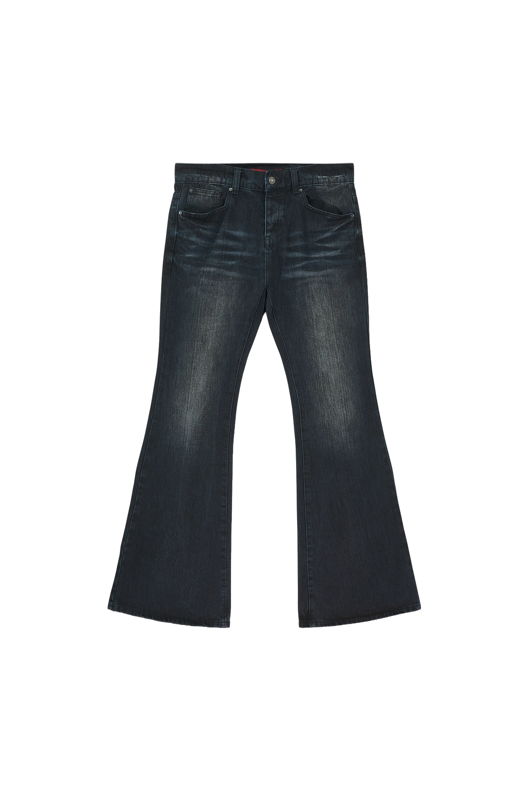 Indigo Creased Drift Bootcut Jeans 10 Indigo Creased Drift Bootcut Jeans