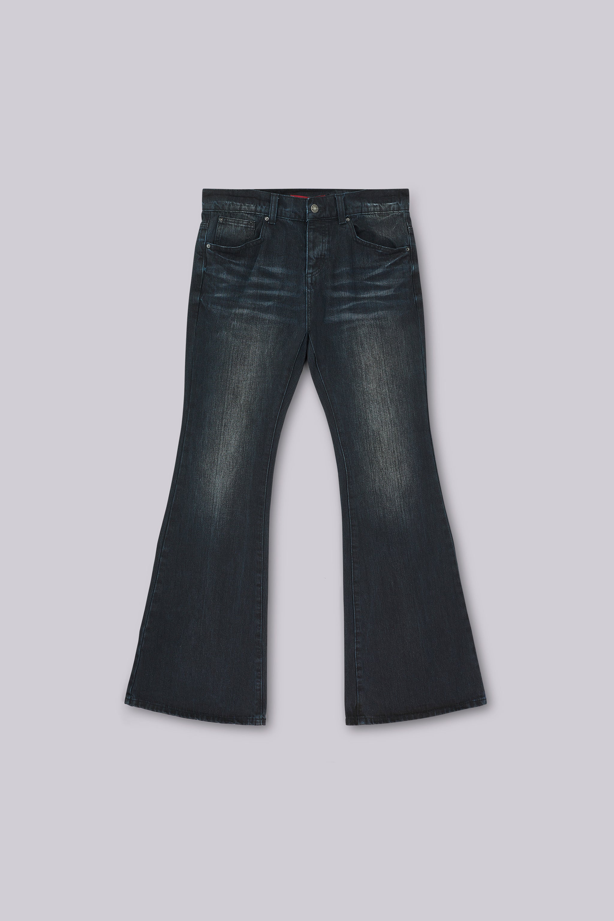 Indigo Creased Drift Bootcut Jeans 2 Indigo Creased Drift Bootcut Jeans