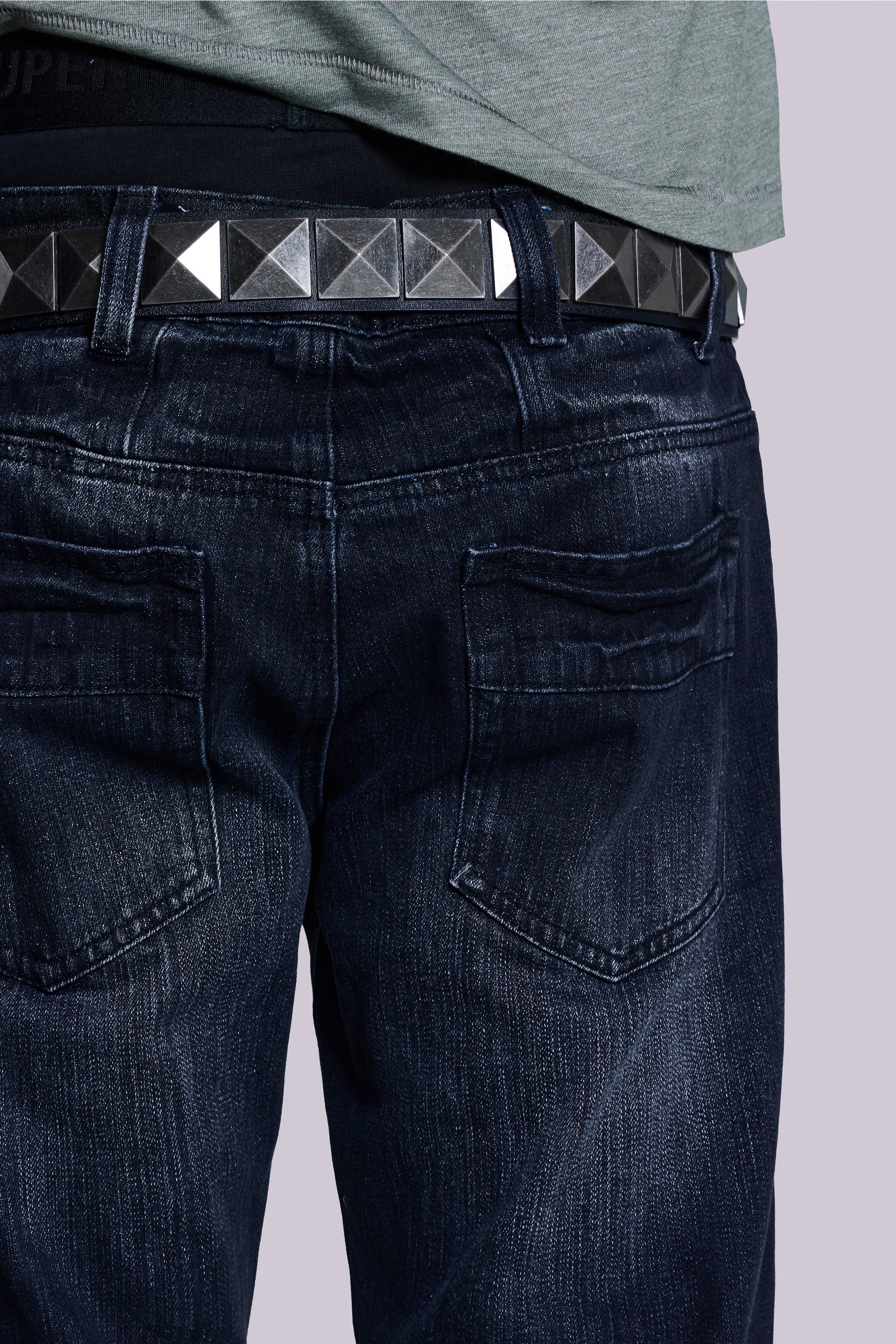 Indigo Creased Drift Bootcut Jeans 4 Indigo Creased Drift Bootcut Jeans