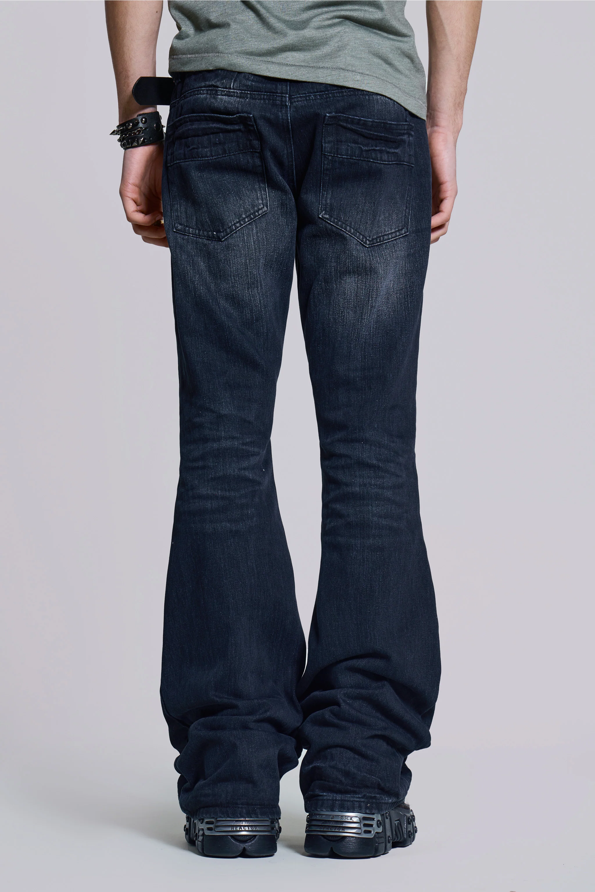 Indigo Creased Drift Bootcut Jeans 5 Indigo Creased Drift Bootcut Jeans