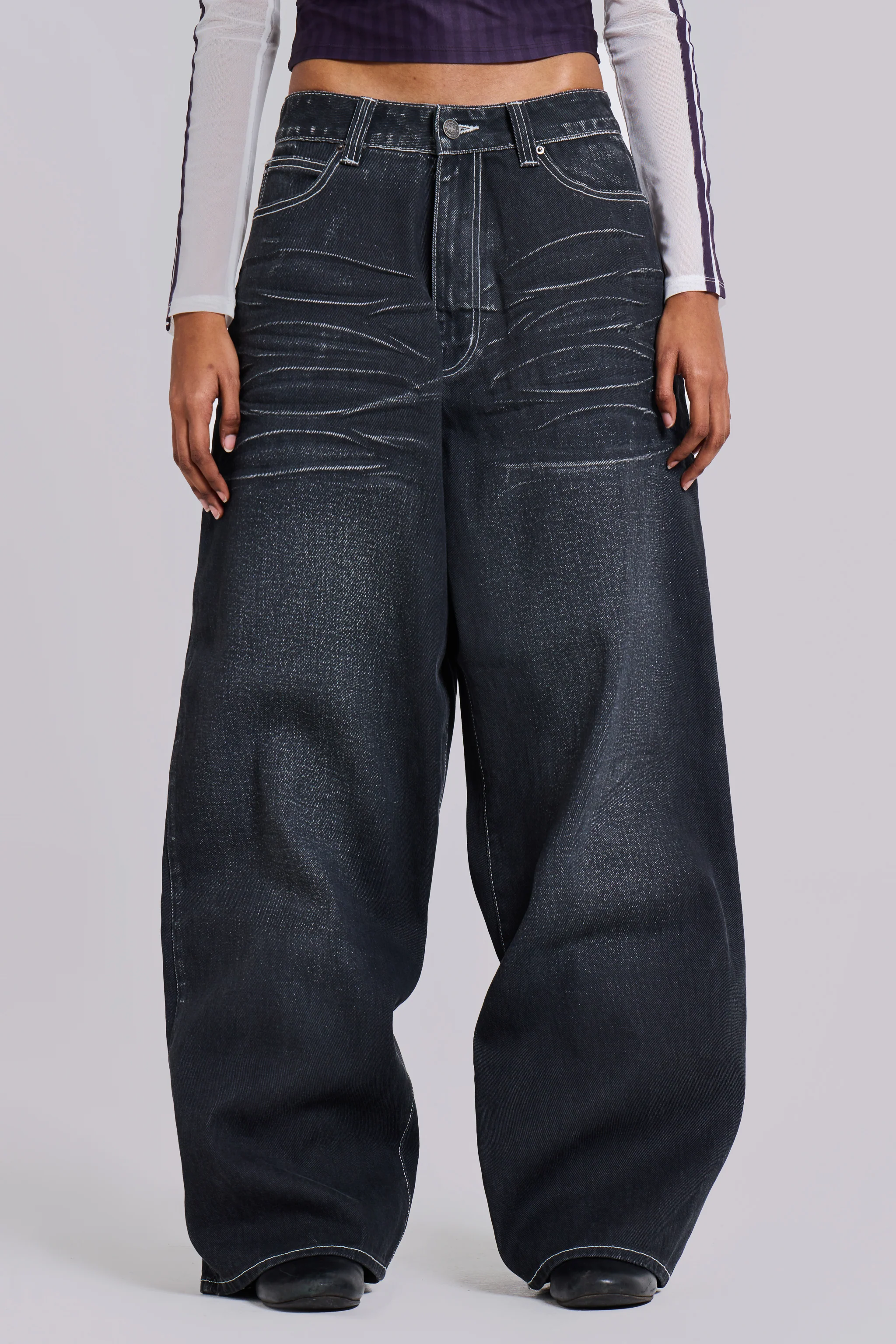 Black Coated XL Colossus Jeans 3 Black Coated XL Colossus Jeans