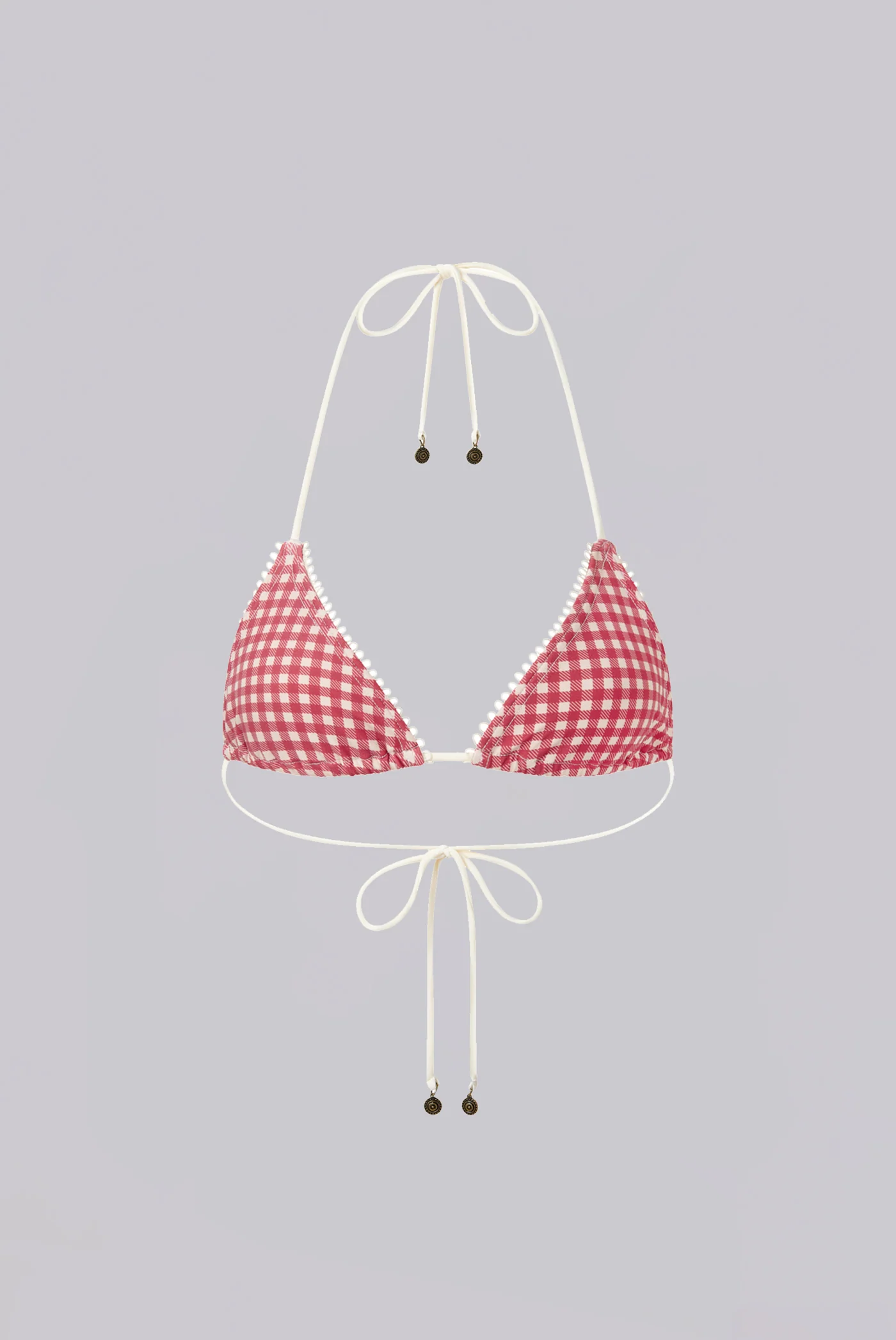 Freda Gingham Triangle Bikini Top 4 Freda Gingham Triangle Bikini Top