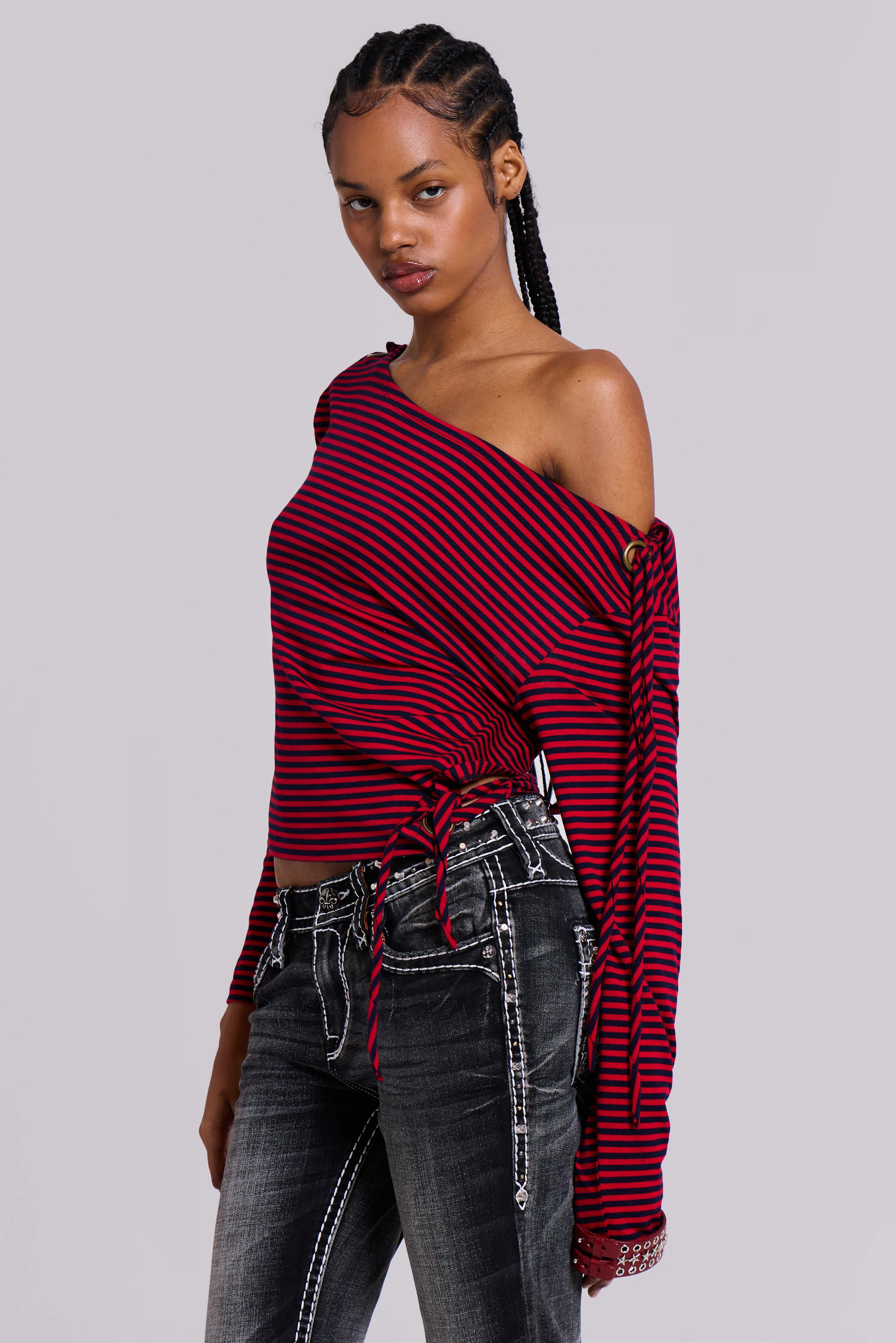 Gaia Slashed Backless Stripe Top 7 Gaia Slashed Backless Stripe Top