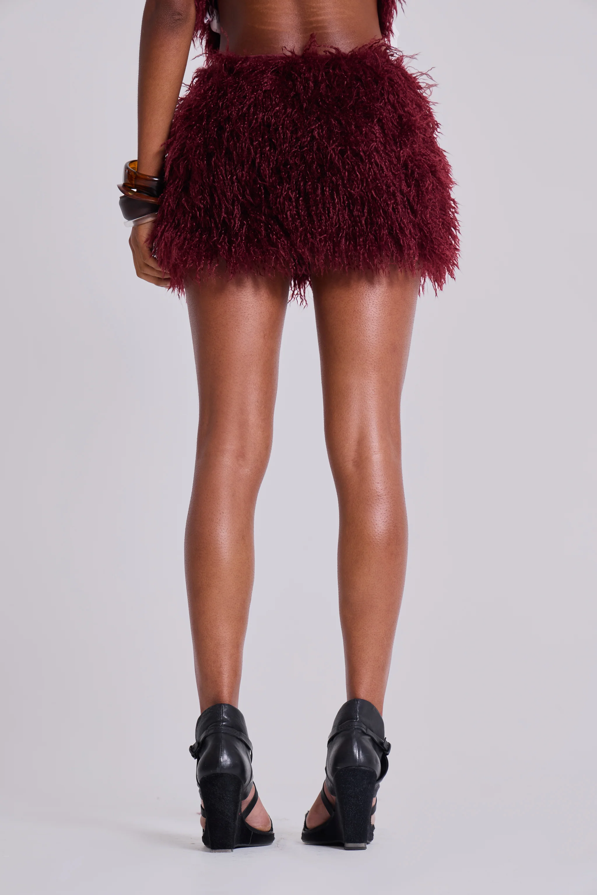 Haka Mongolian Faux Fur Mini Skirt in Wine 13 Haka Mongolian Faux Fur Mini Skirt in Wine