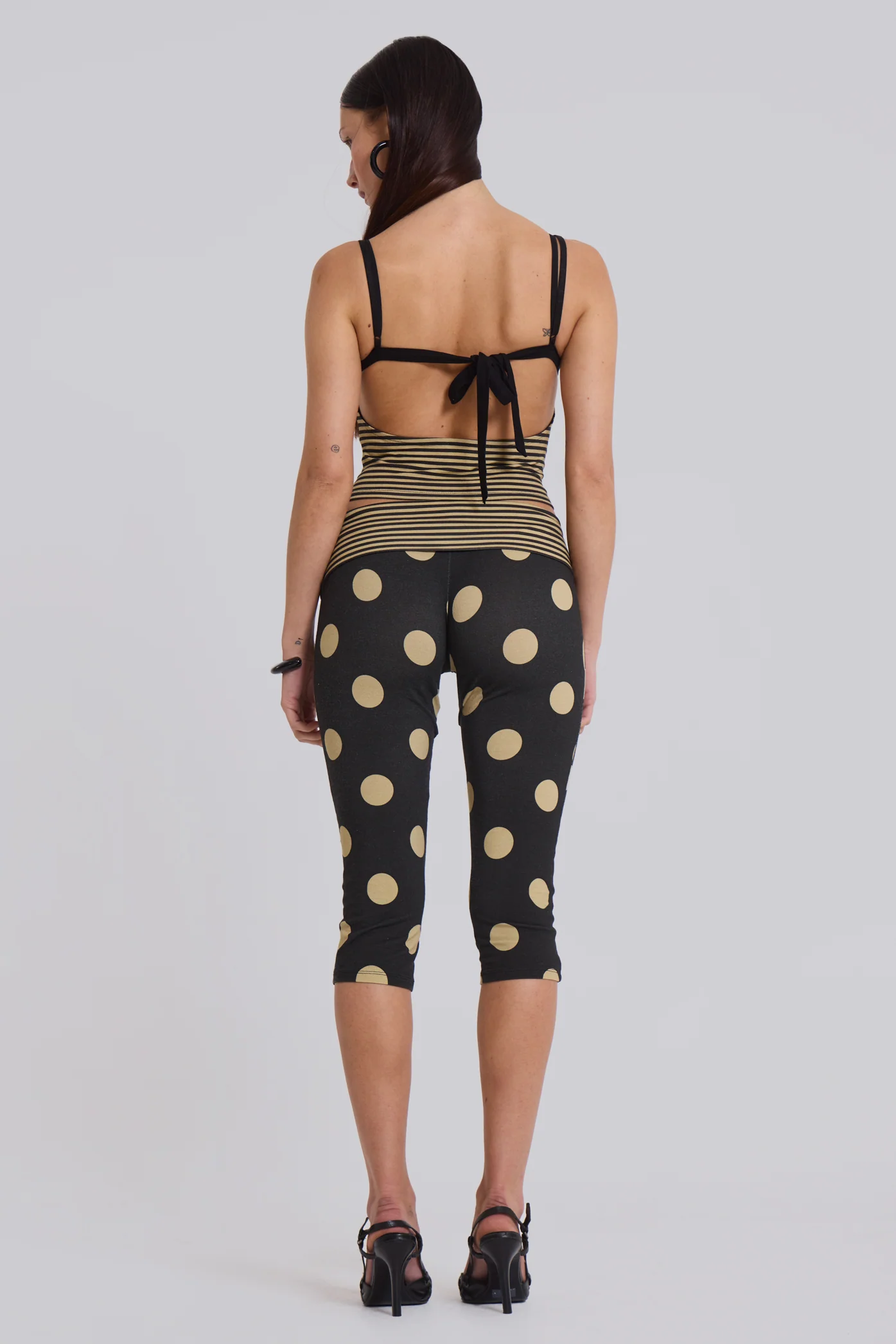 Lola Foldover Capris in Polkadot Stripe 8 Lola Foldover Capris in Polkadot Stripe