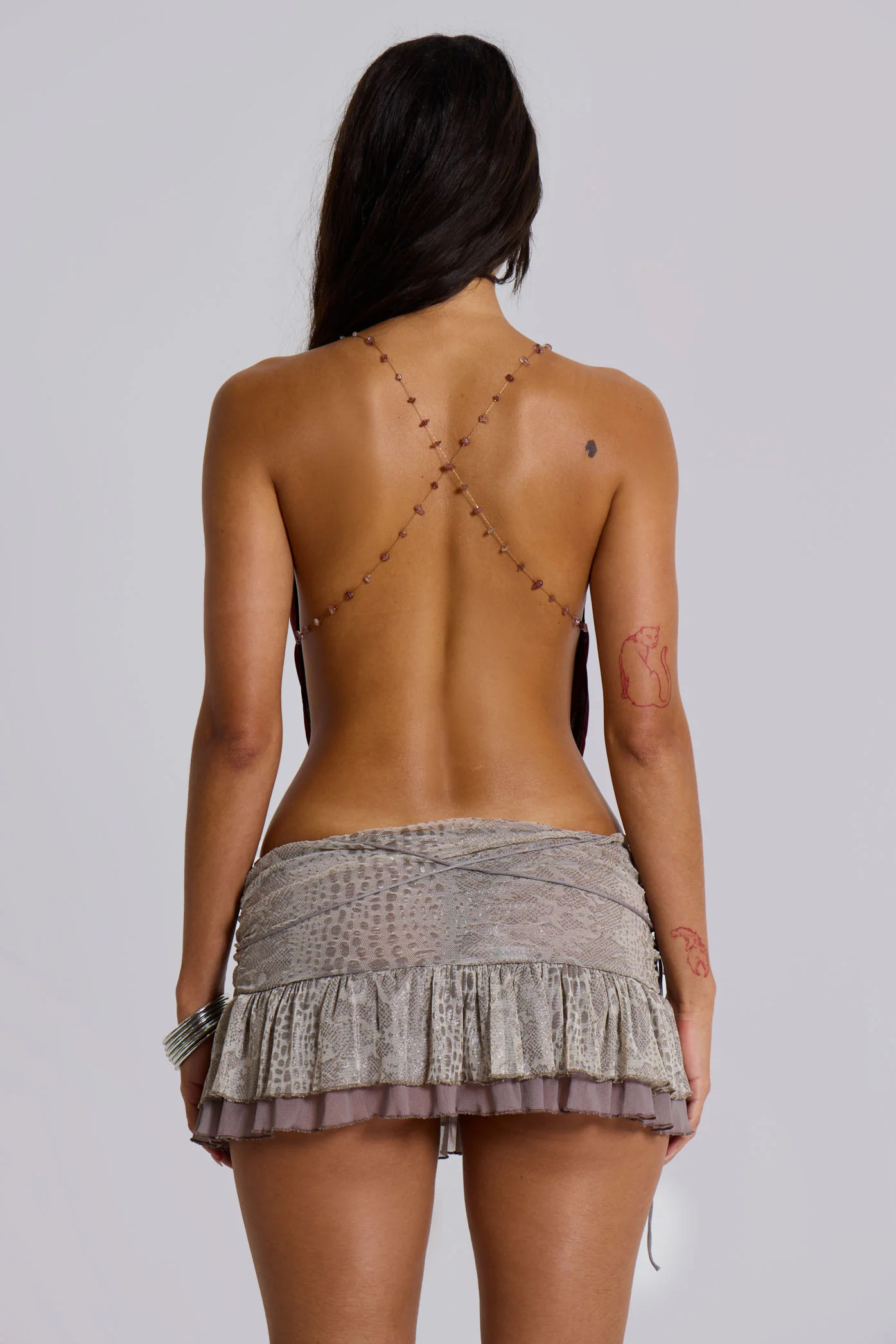 Asteria Backless Cowl Top in Burgundy 2 Asteria Backless Cowl Top in Burgundy