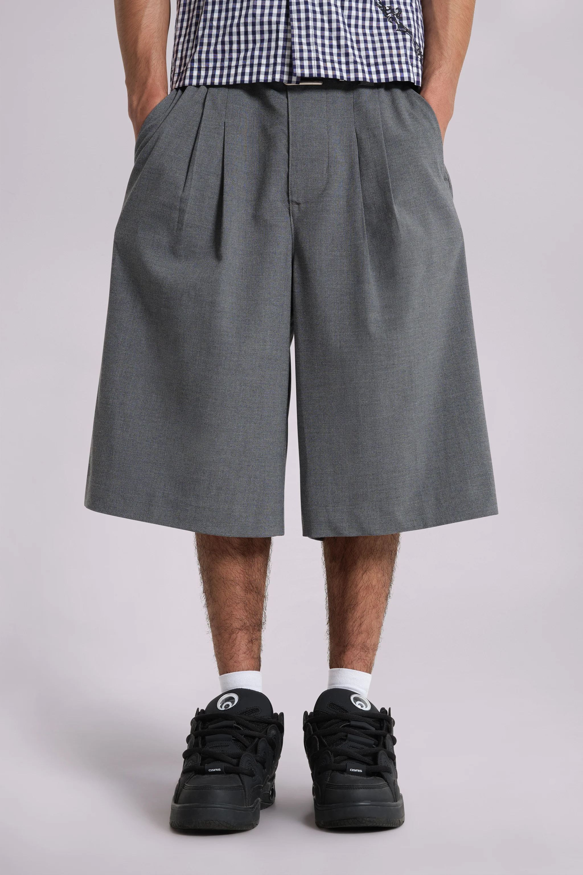 Grey Goliath Tailored Baggy Shorts