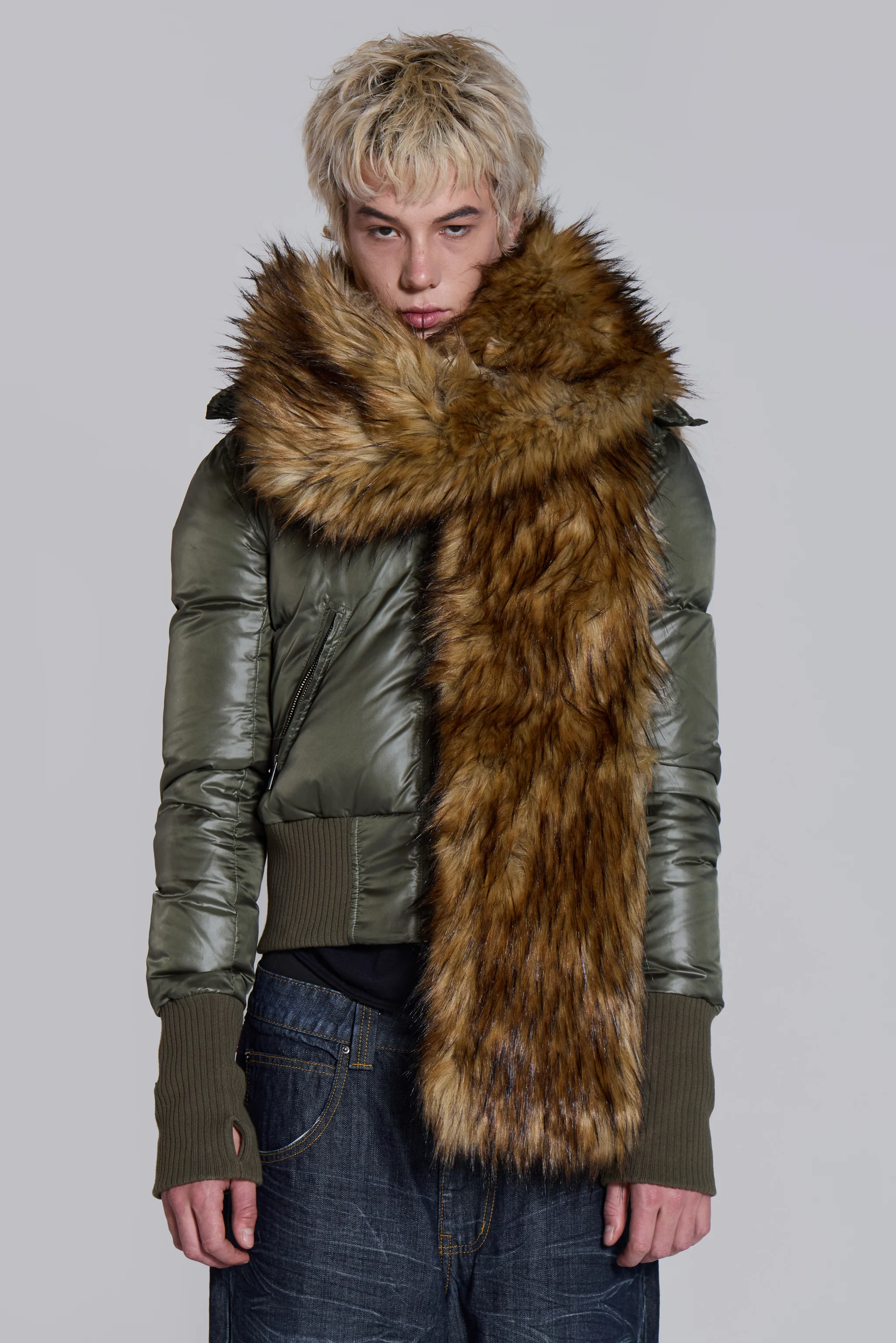 Blonde Cara Faux Fur Scarf