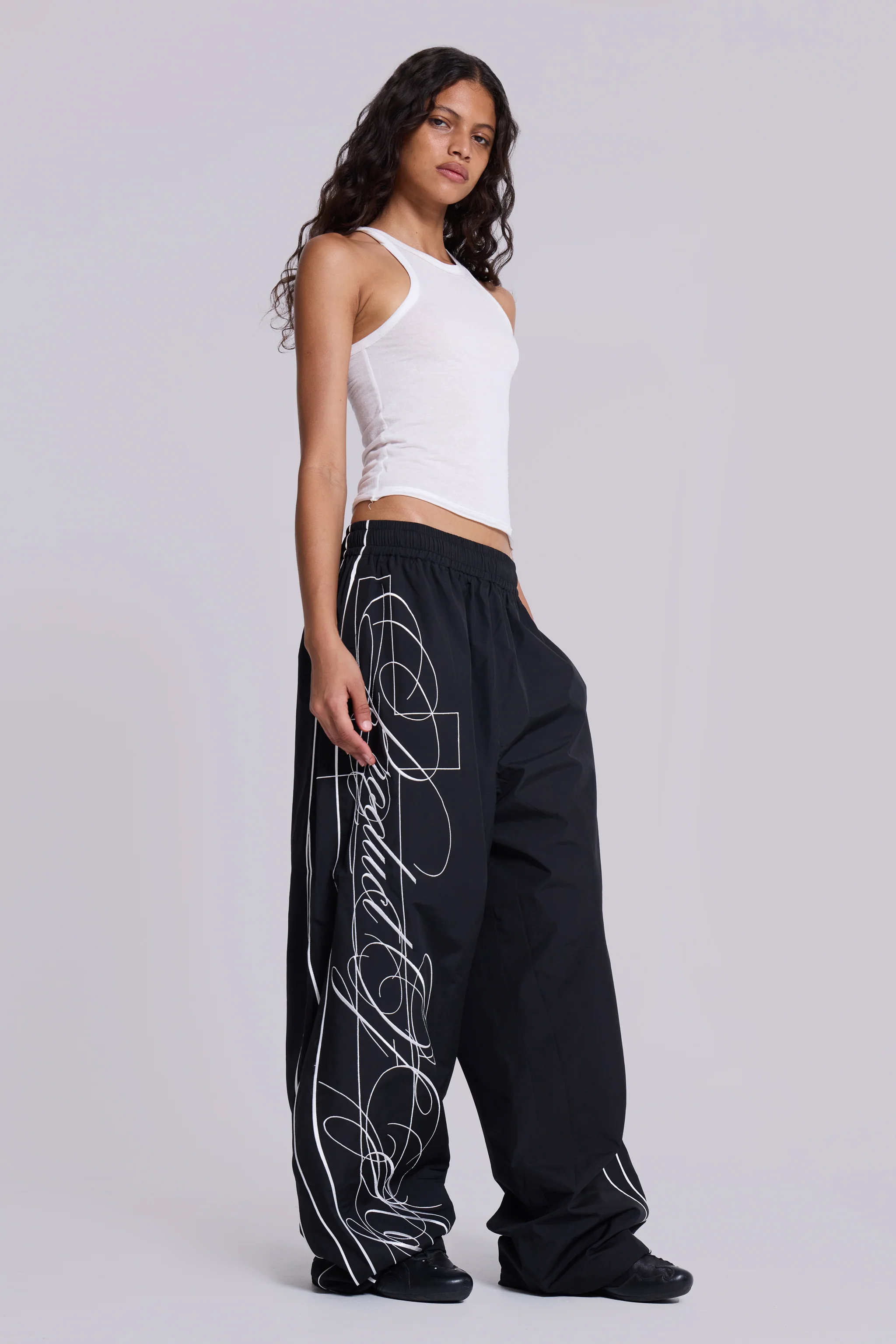 P.O.A. Black Vapor Tracksuit Bottoms 1 P.O.A. Black Vapor Tracksuit Bottoms