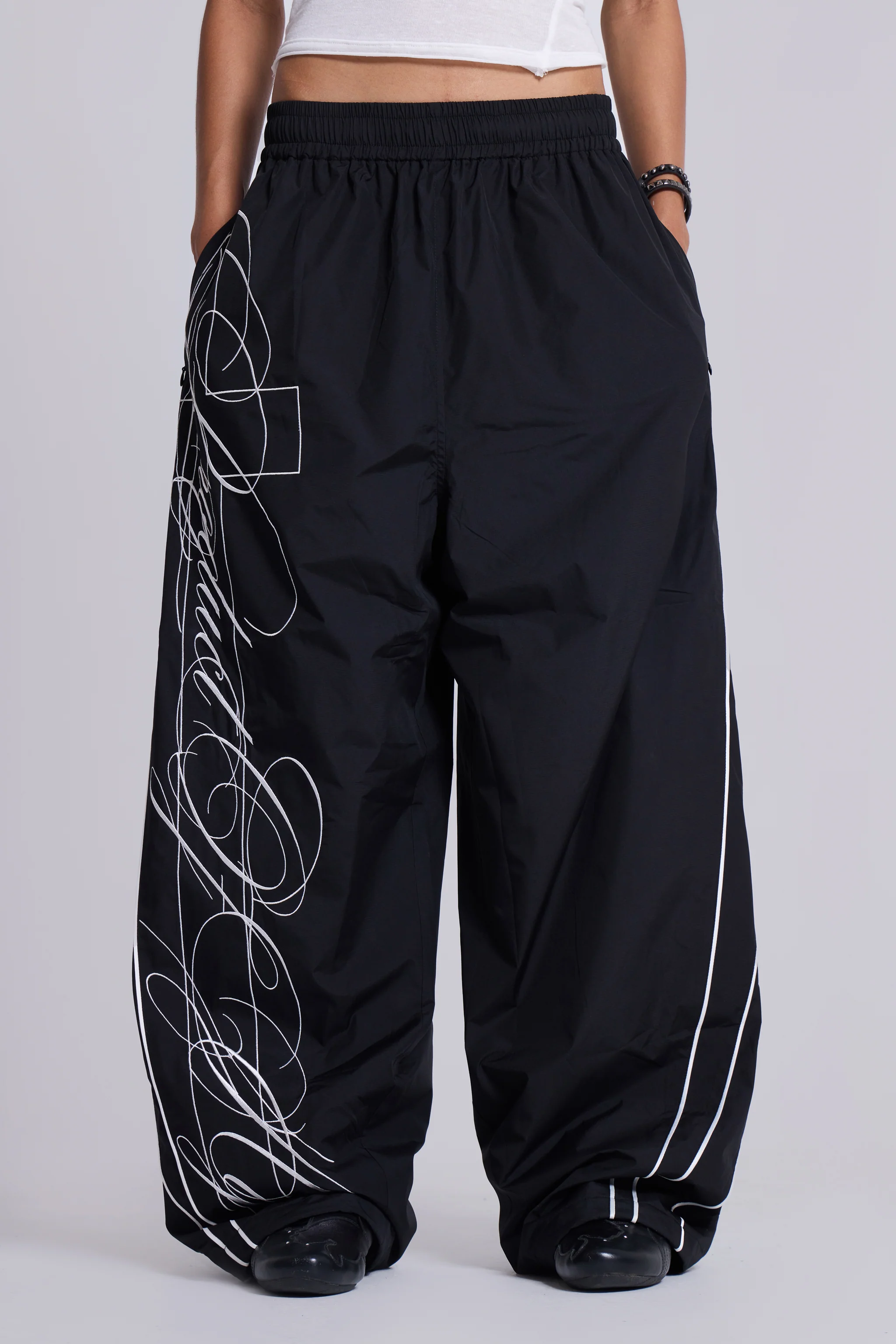 P.O.A. Black Vapor Tracksuit Bottoms 2 P.O.A. Black Vapor Tracksuit Bottoms