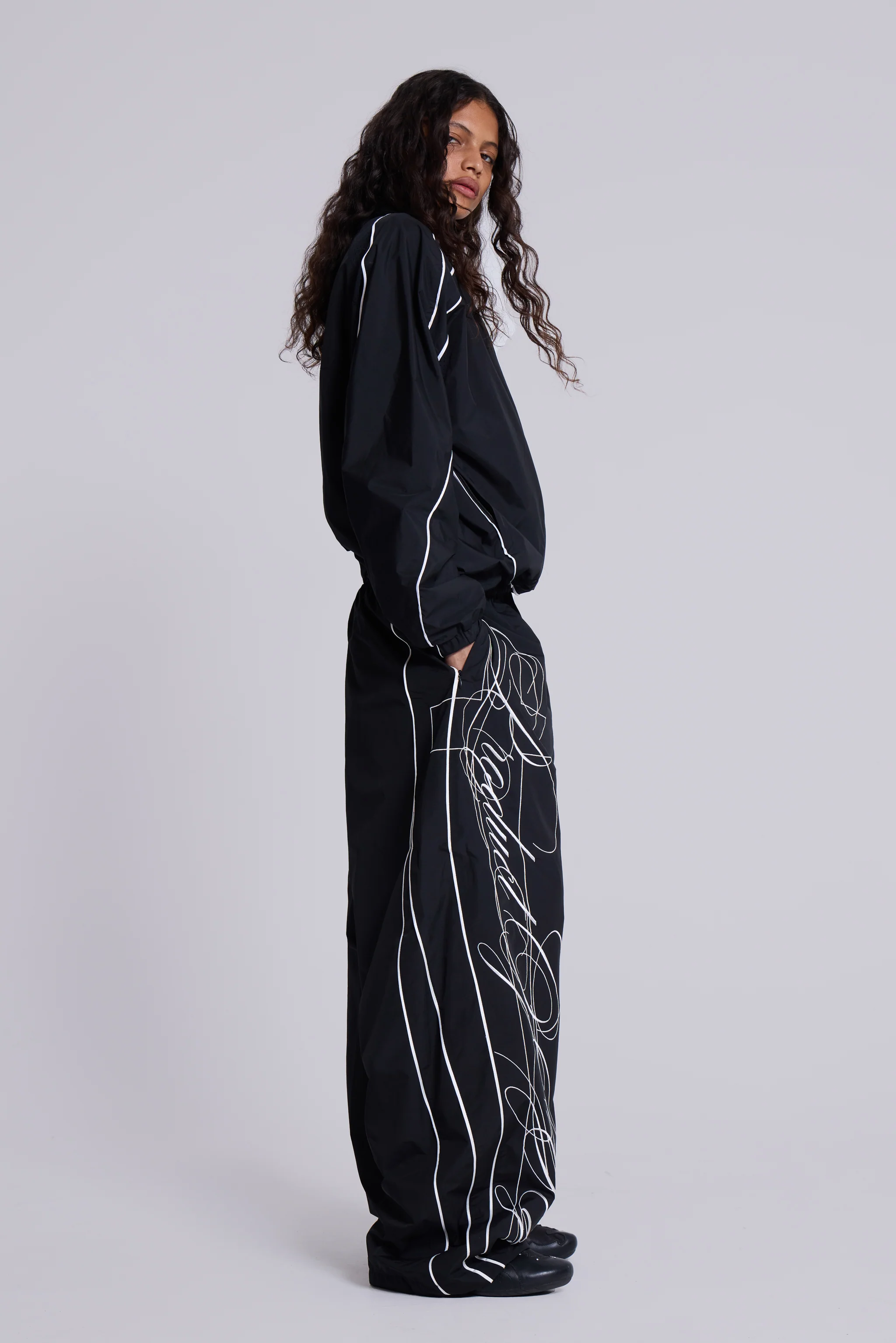 P.O.A. Black Vapor Tracksuit Bottoms 3 P.O.A. Black Vapor Tracksuit Bottoms
