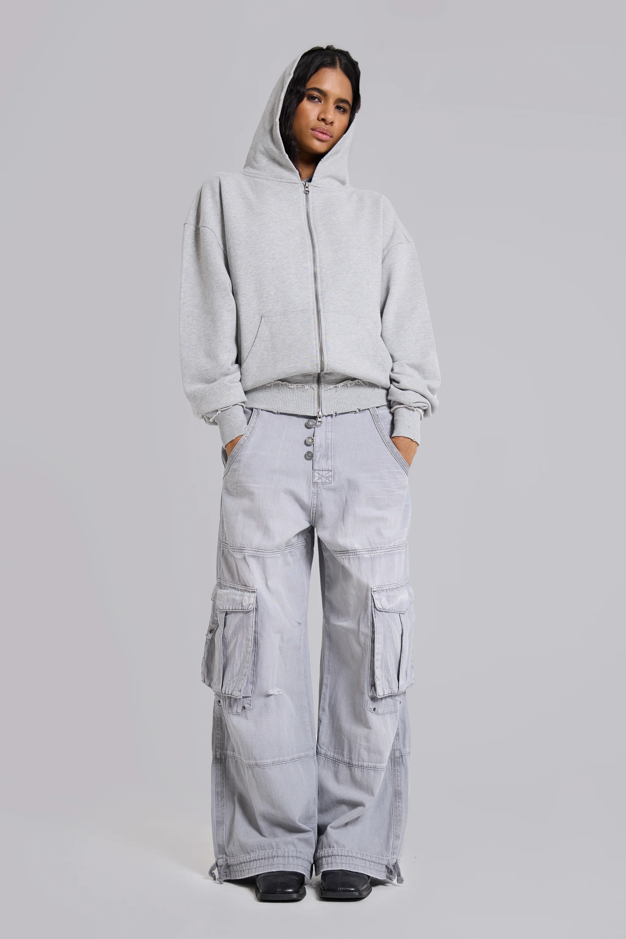 Washed Grey Decoy Cargos 1 Washed Grey Decoy Cargos