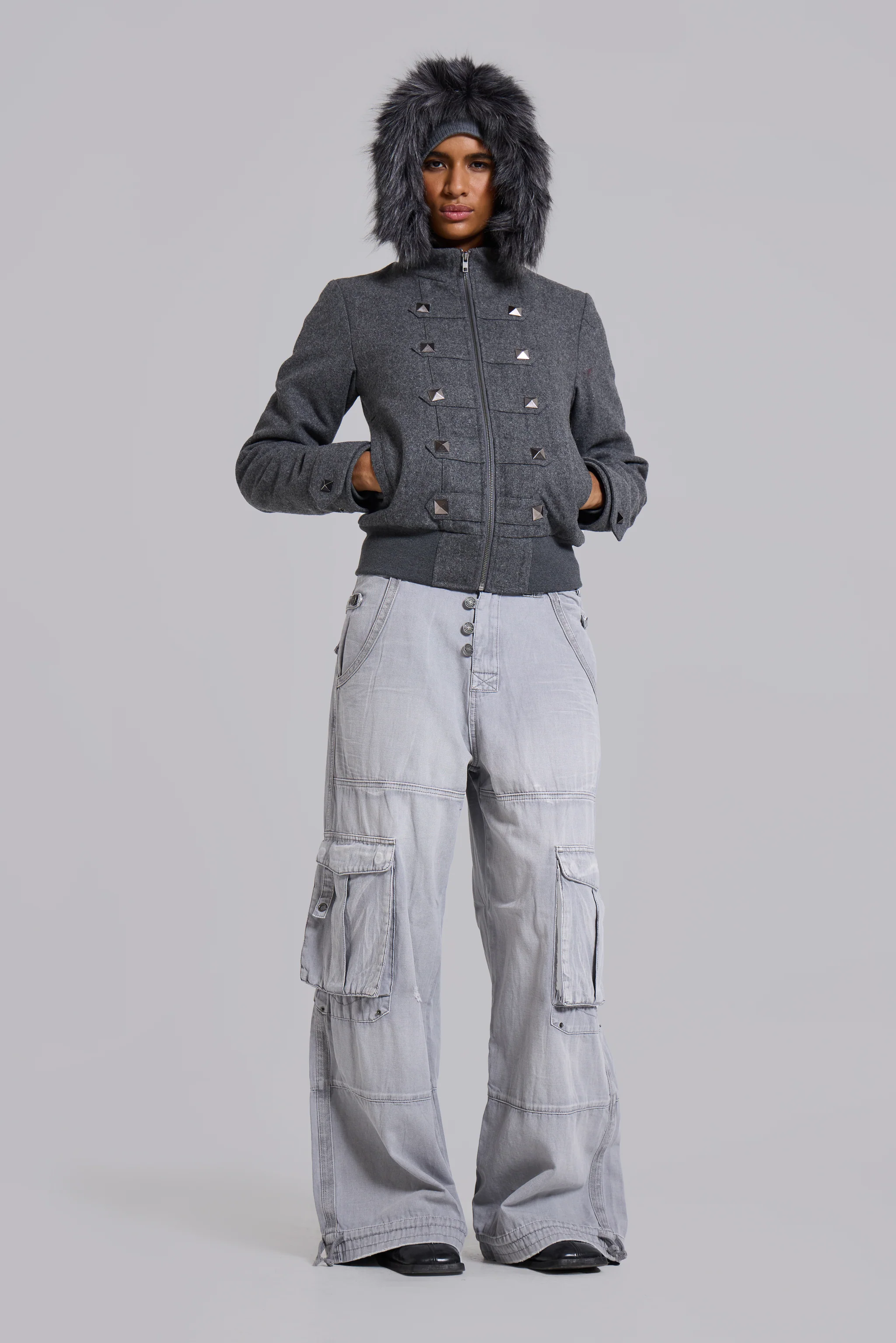 Washed Grey Decoy Cargos 2 Washed Grey Decoy Cargos
