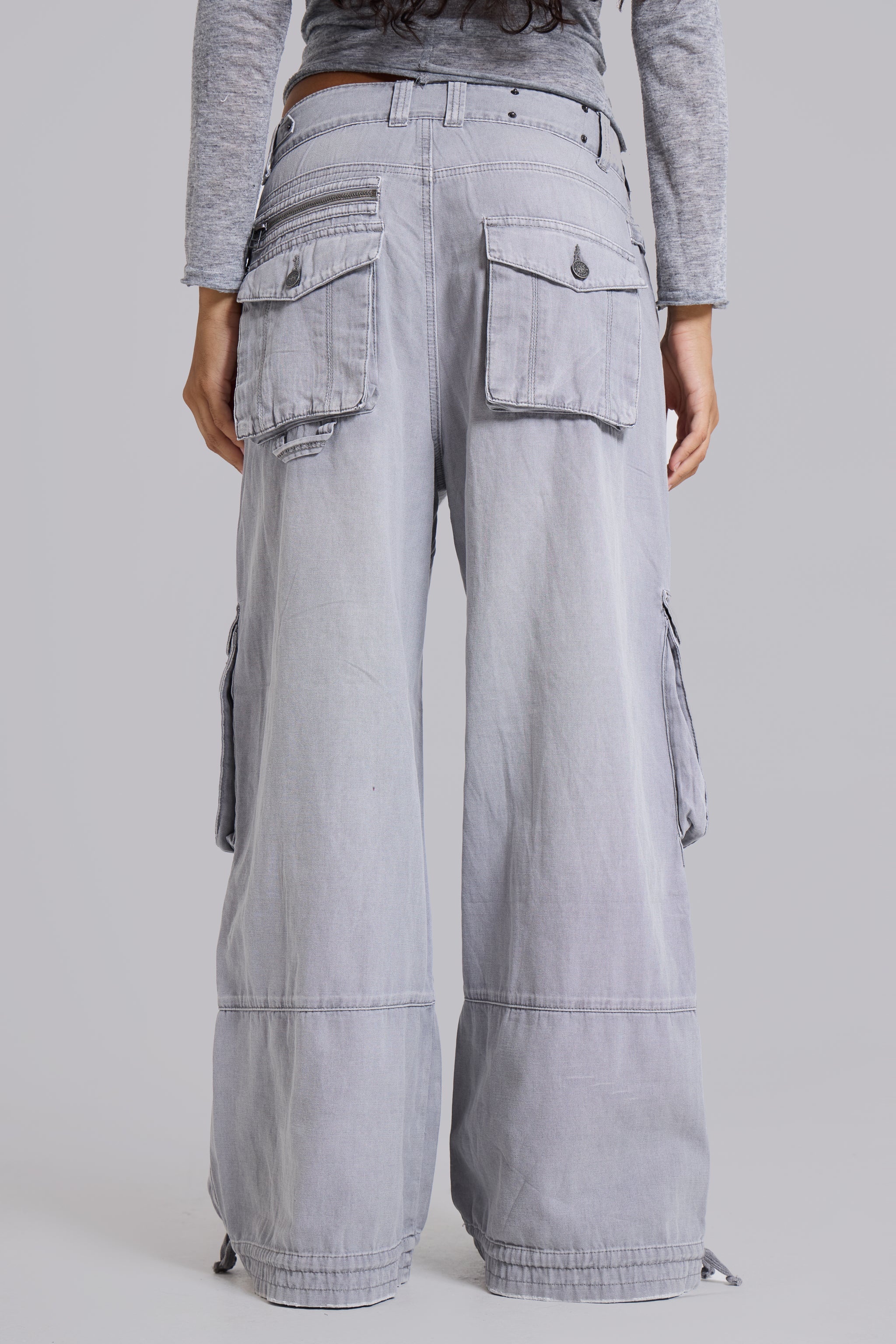 Washed Grey Decoy Cargos 4 Washed Grey Decoy Cargos