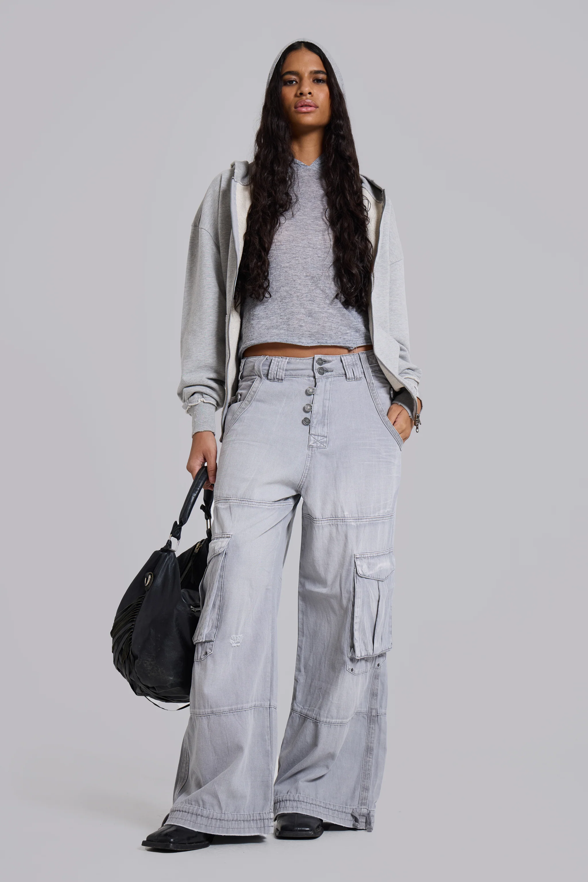 Washed Grey Decoy Cargos 5 Washed Grey Decoy Cargos