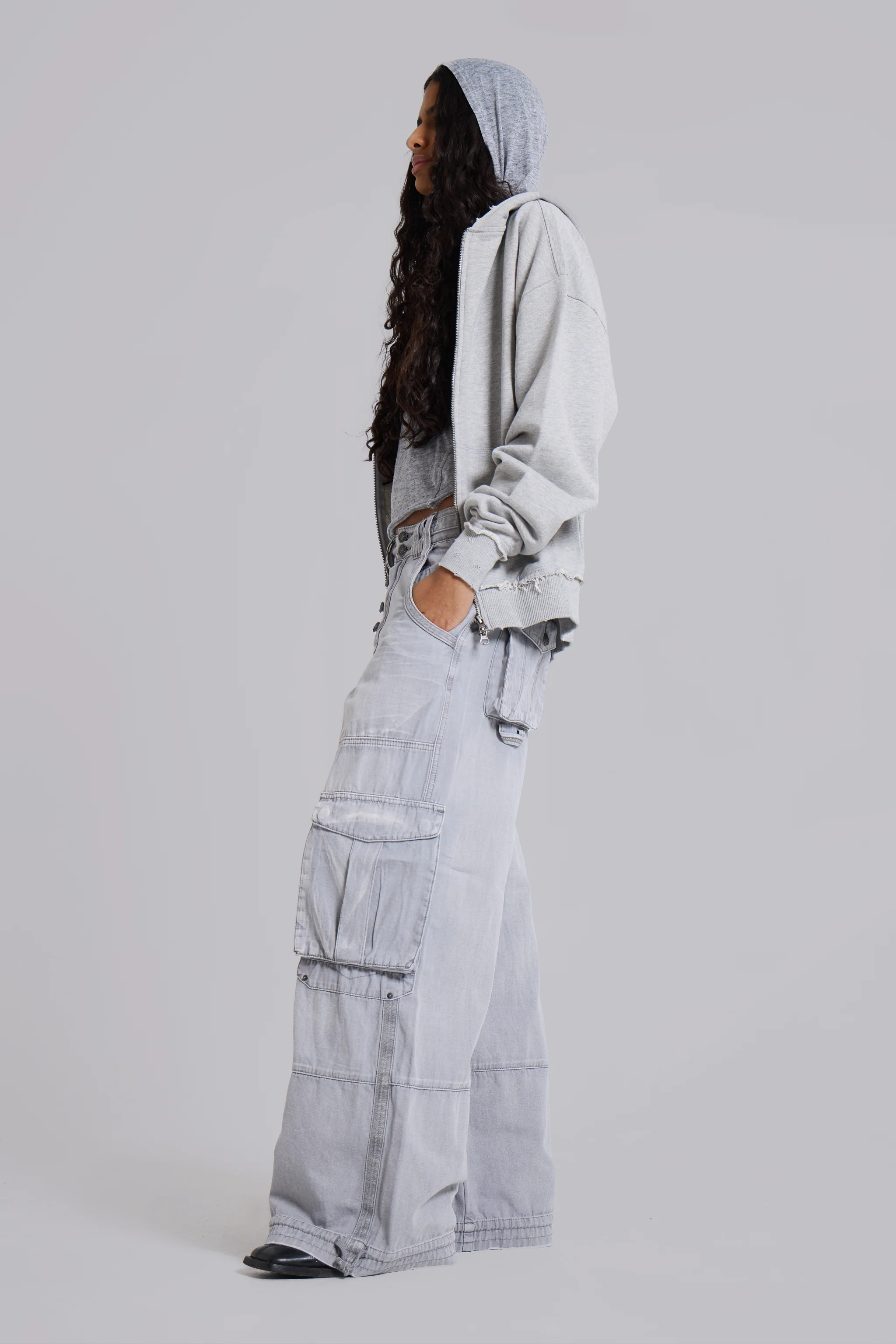 Washed Grey Decoy Cargos 7 Washed Grey Decoy Cargos