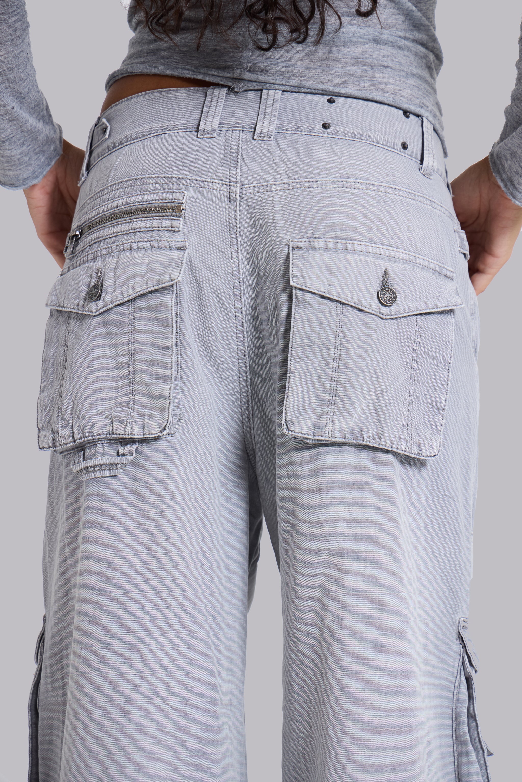 Washed Grey Decoy Cargos 8 Washed Grey Decoy Cargos
