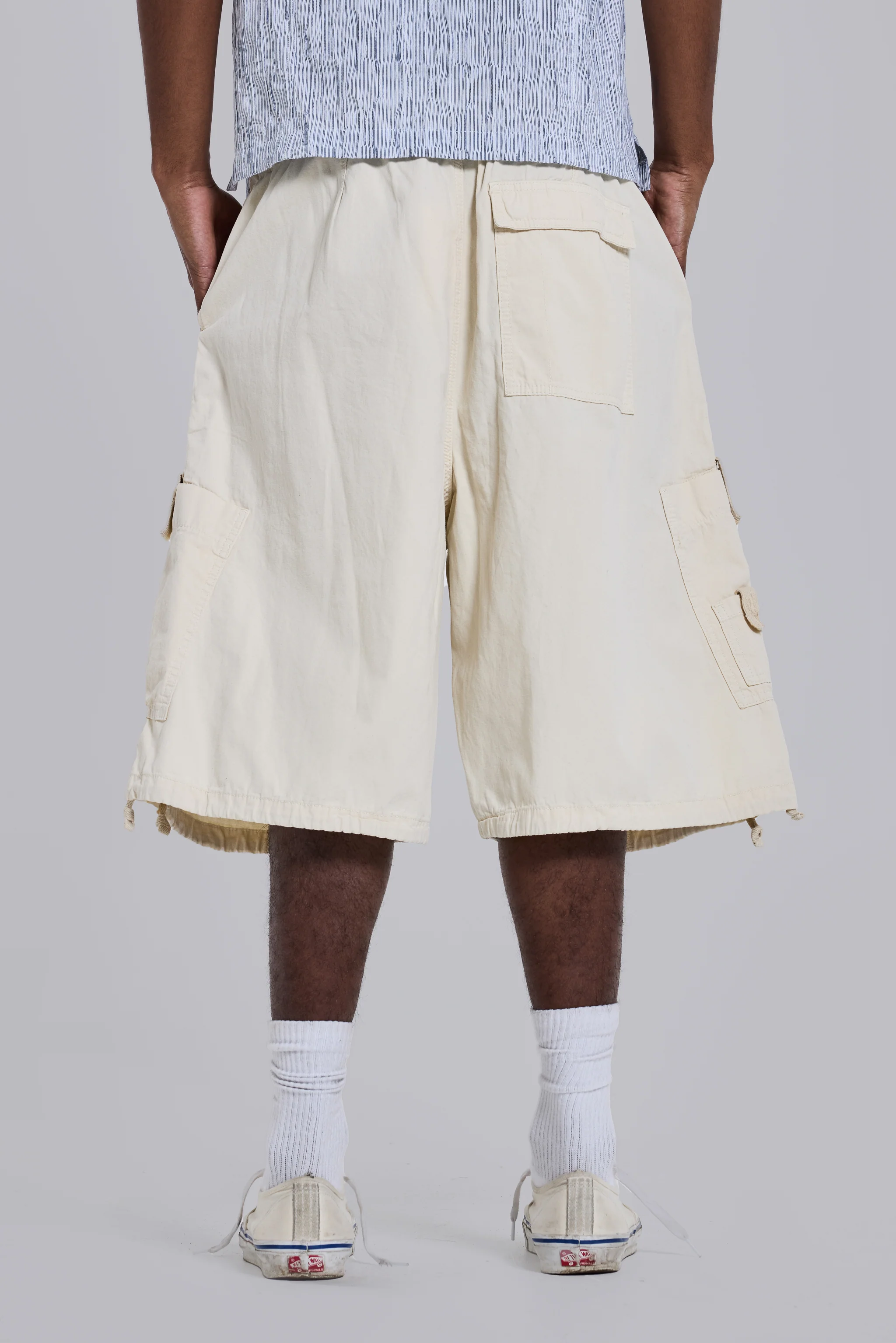Ecru Parachute Cargo Shorts 4 Ecru Parachute Cargo Shorts