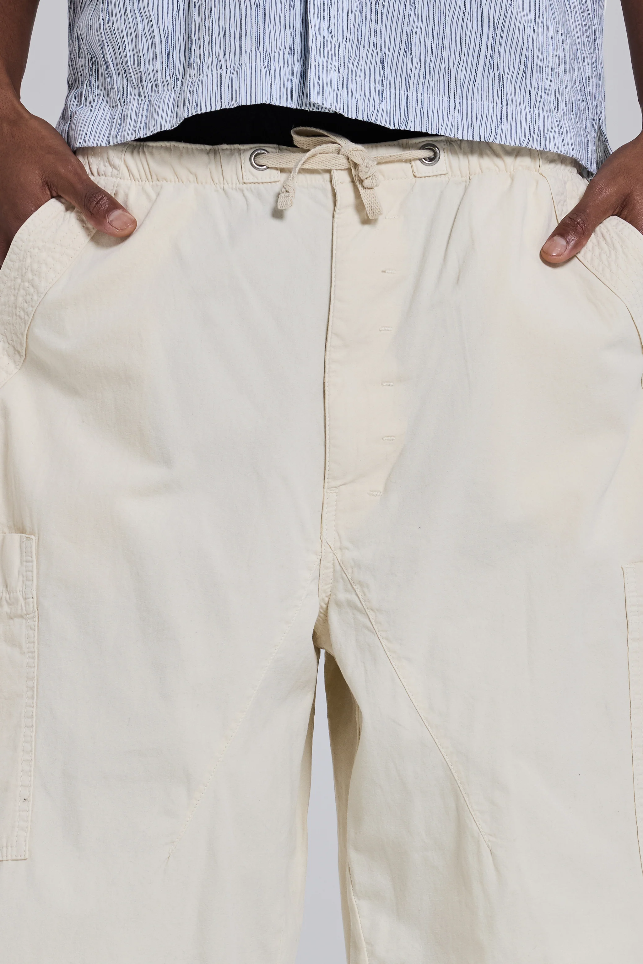 Ecru Parachute Cargo Shorts 5 Ecru Parachute Cargo Shorts