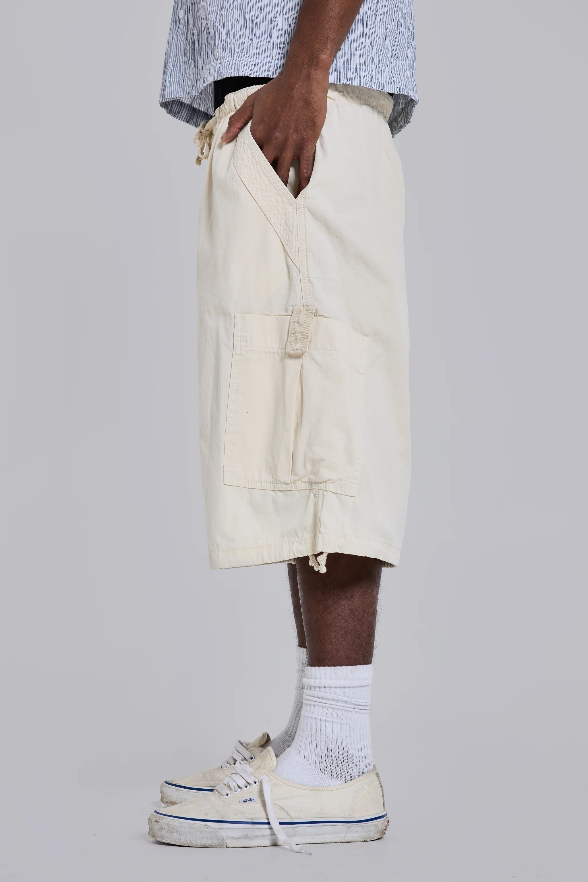 Ecru Parachute Cargo Shorts 6 Ecru Parachute Cargo Shorts