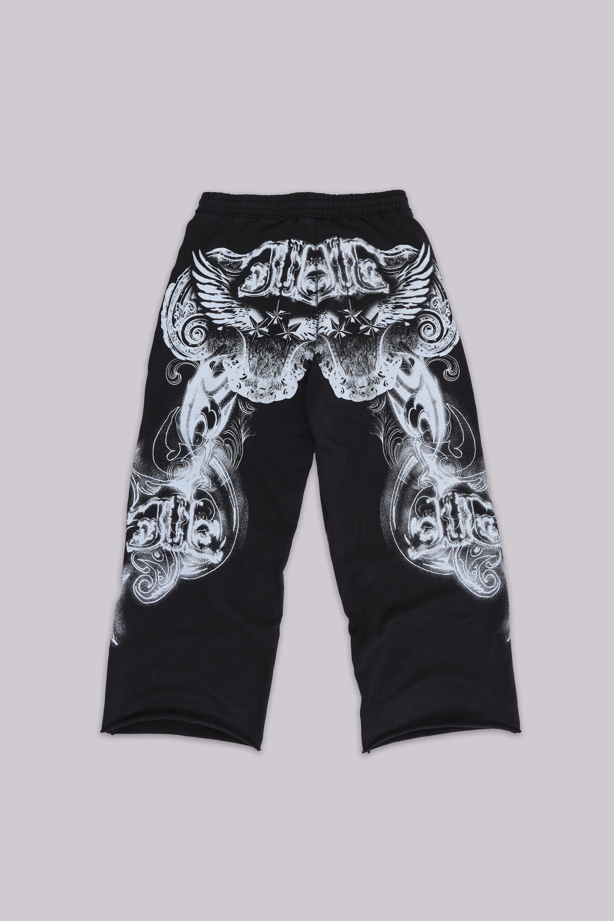Black Gothic Print Baggy Monster Joggers 3 Black Gothic Print Baggy Monster Joggers