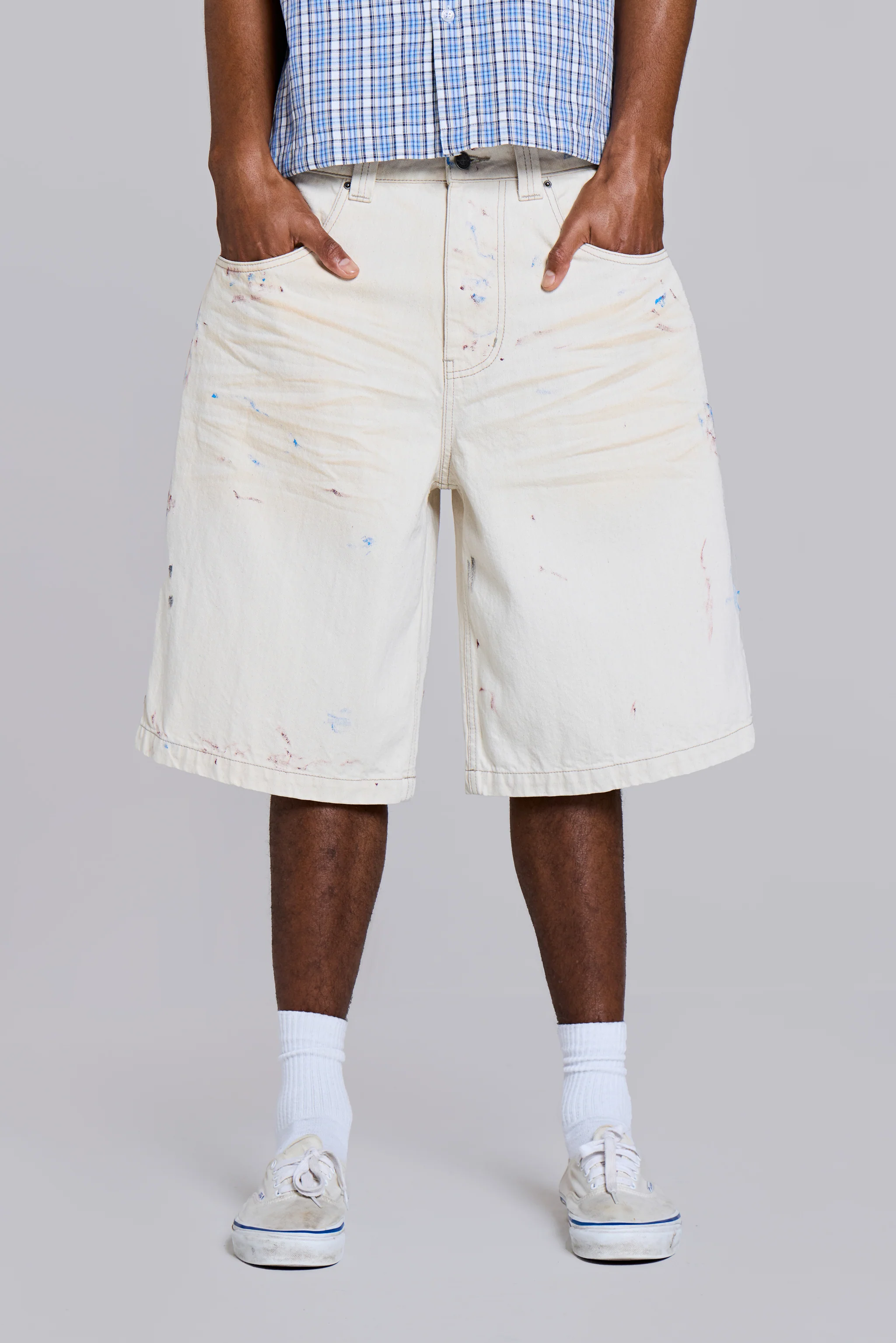 Ecru Paint Colossus Jorts