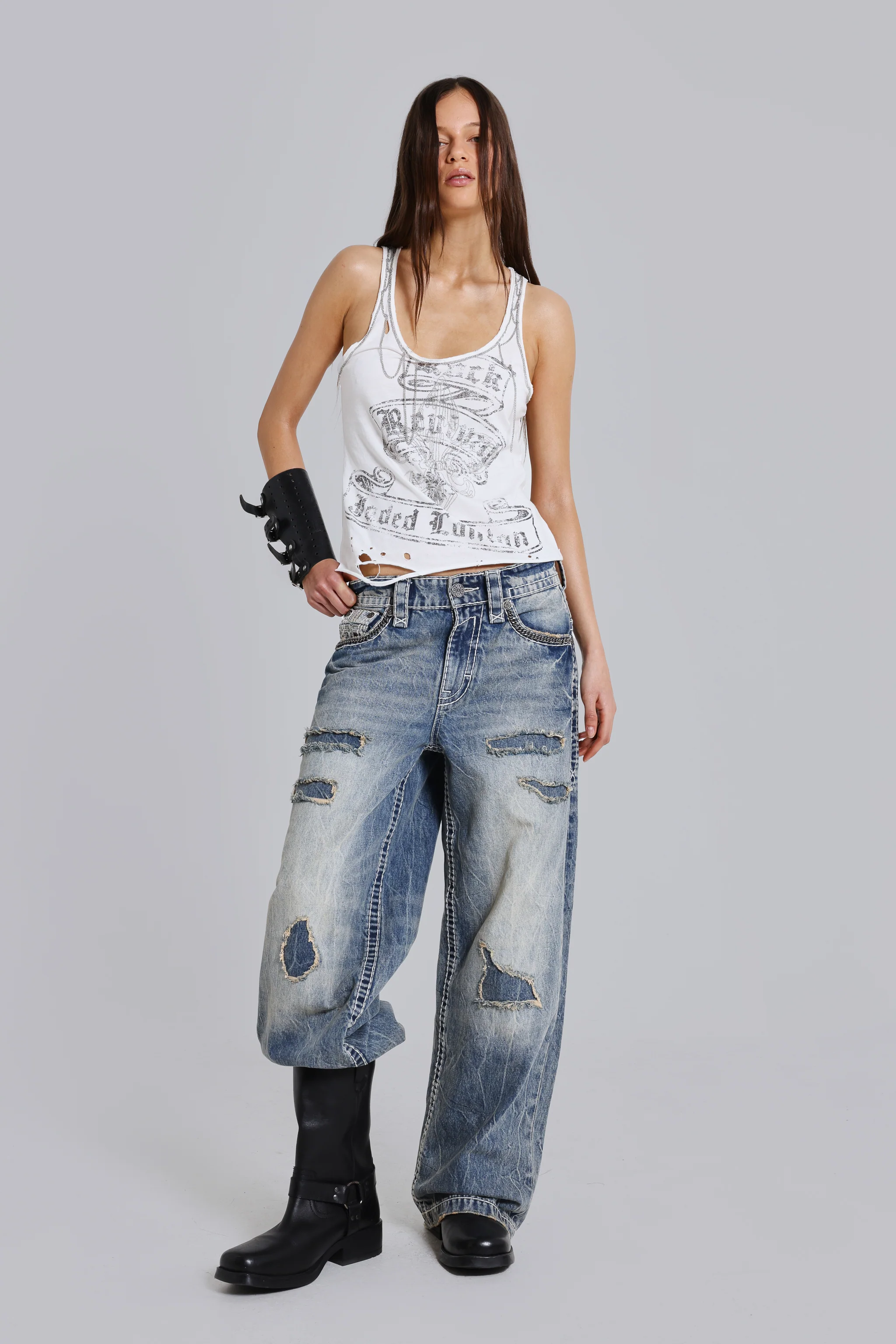 Rock Revival Chain Embroidered Vest Top 2 Rock Revival Chain Embroidered Vest Top