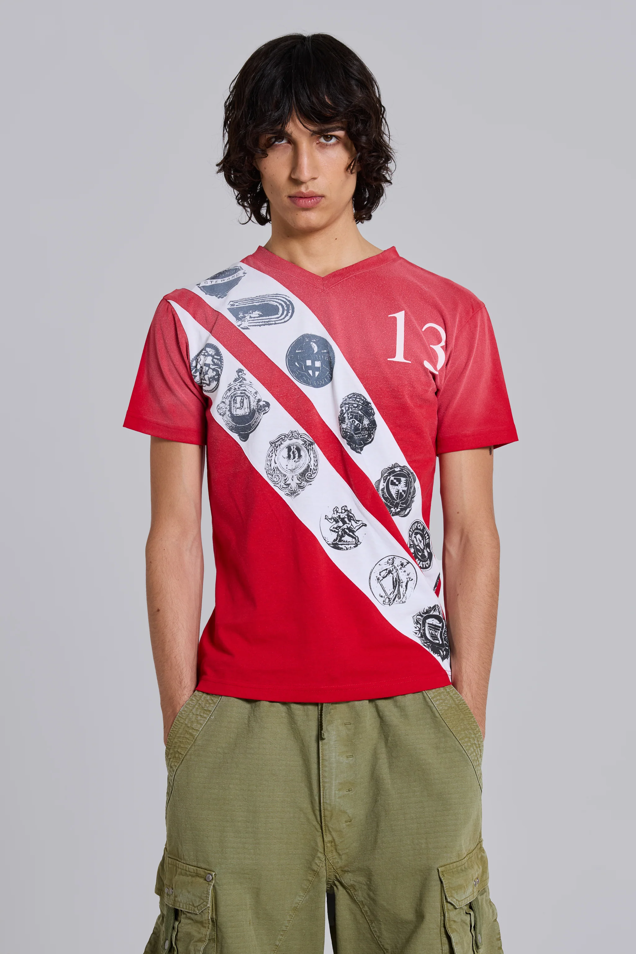 Crest V-Neck T-Shirt 2 Crest V-Neck T-Shirt